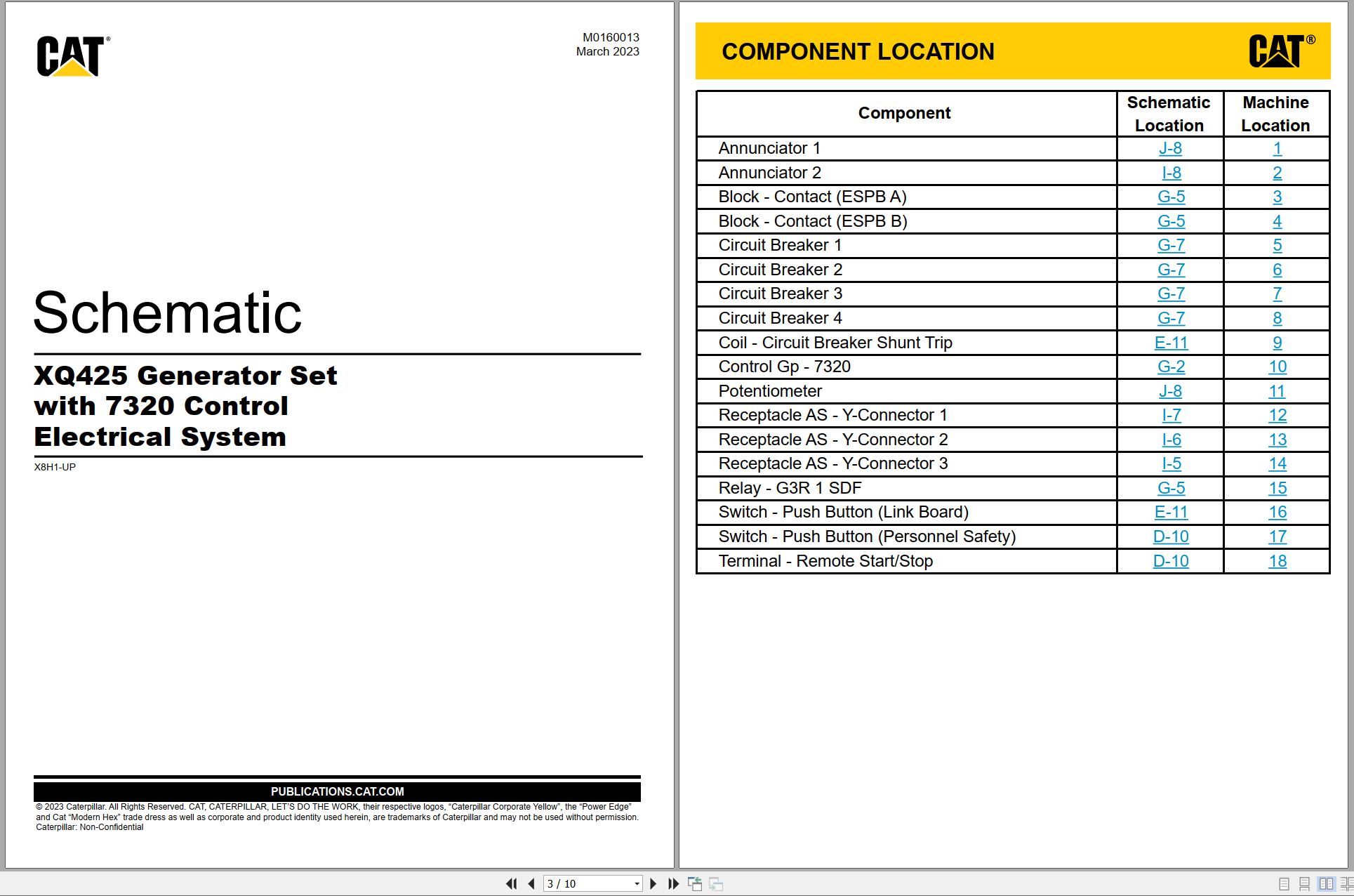 CAT Generator Set XQ425 Electrical Schematic (1)