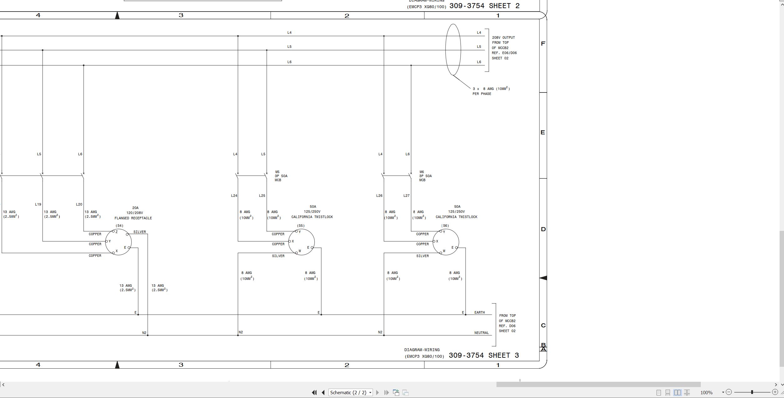 CAT Generator Set XQ80 XQ100 Electrical Schematic KENR5917 00 2007 (2)