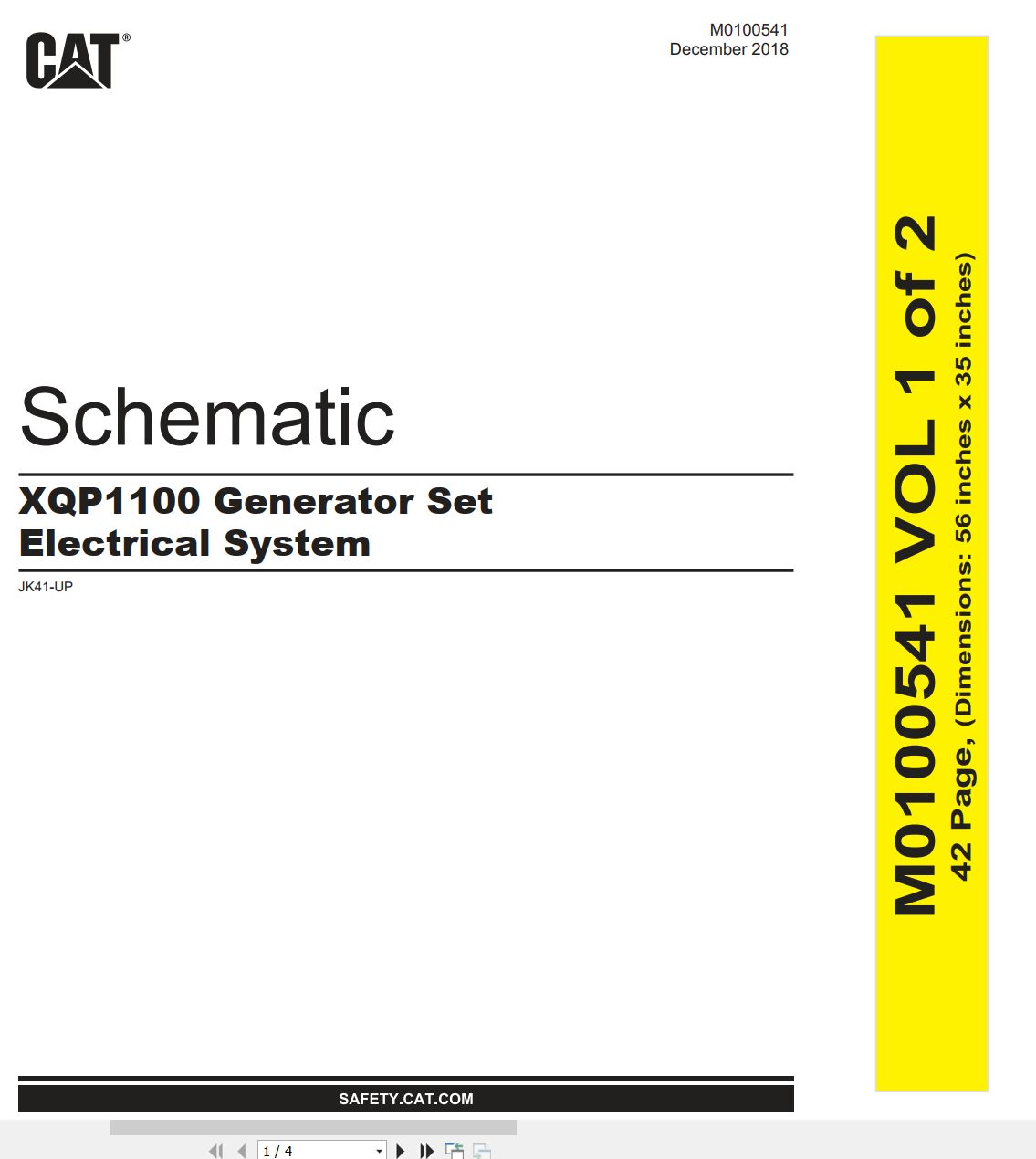 CAT Generator Set XQP1100 Electrical Schematic (1)