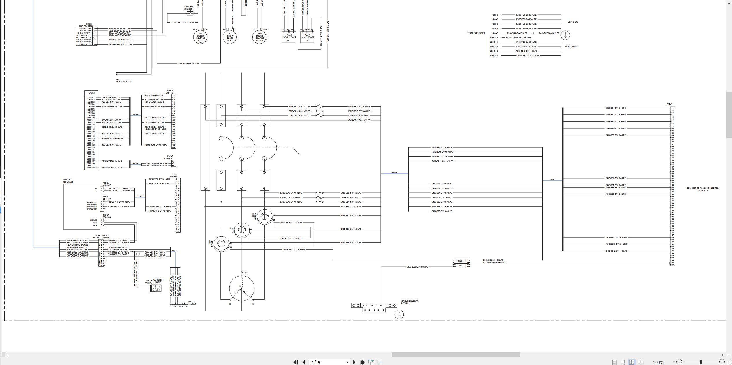 CAT Generator Set XQP1100 Electrical Schematic (2)
