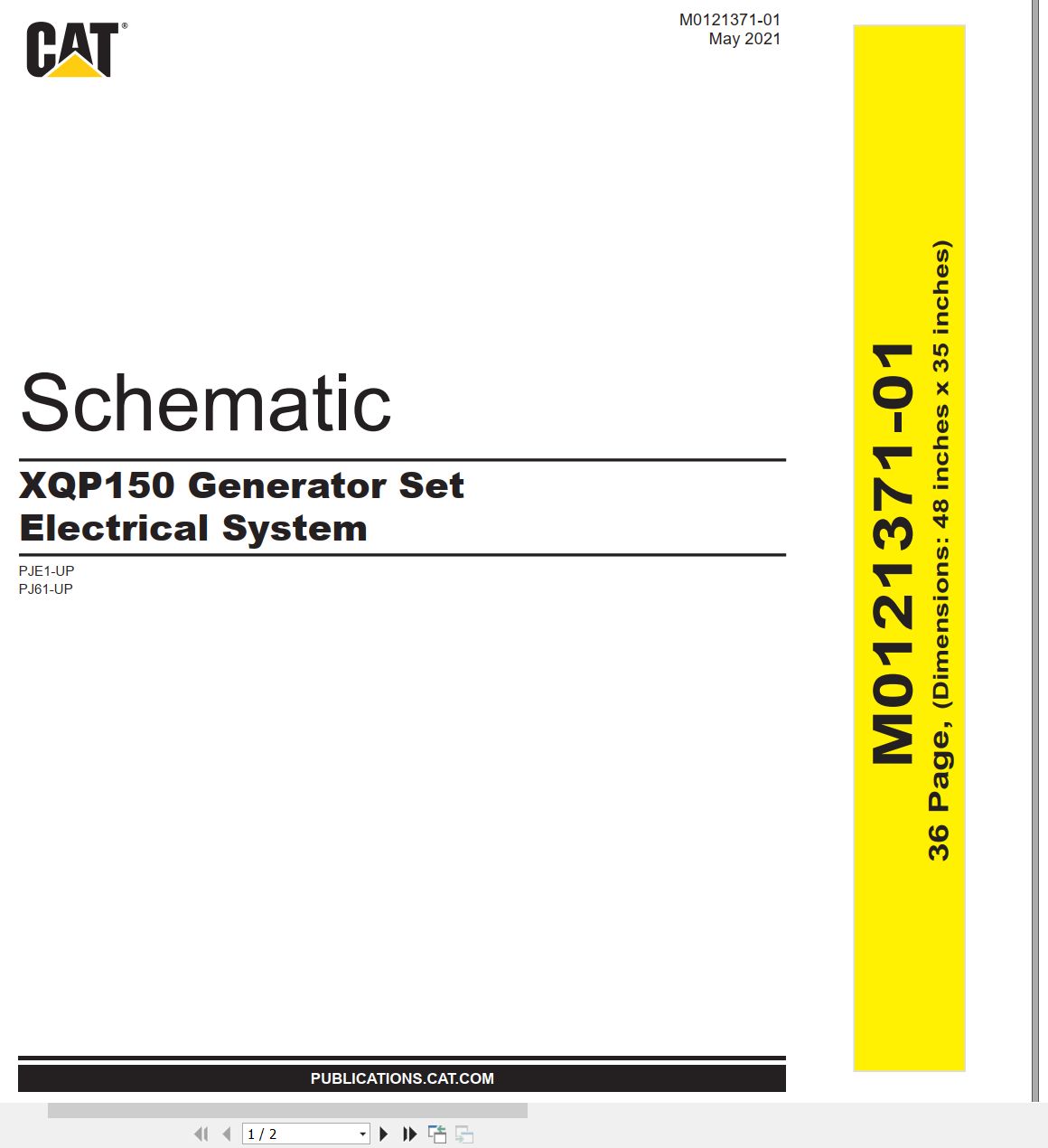 CAT Generator Set XQP150 Electrical Schematic (1)