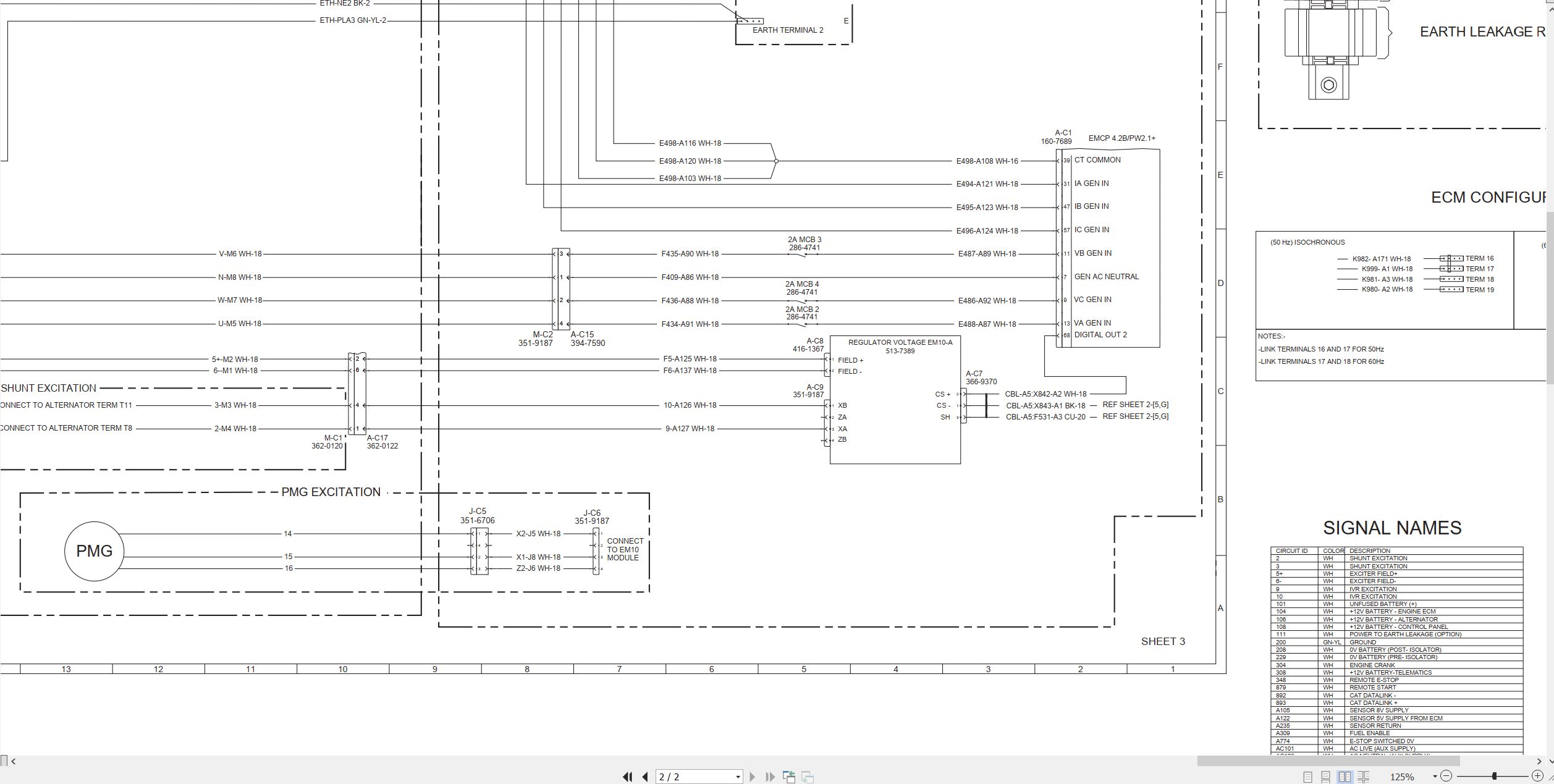 CAT Generator Set XQP150 Electrical Schematic (2)