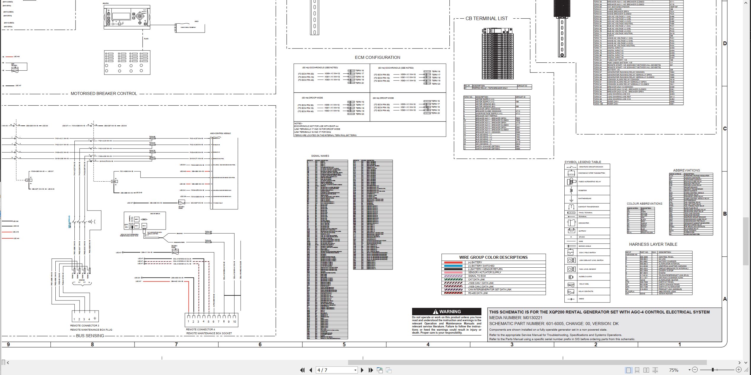 CAT Generator Set XQP200 Electrical Schematic (2)