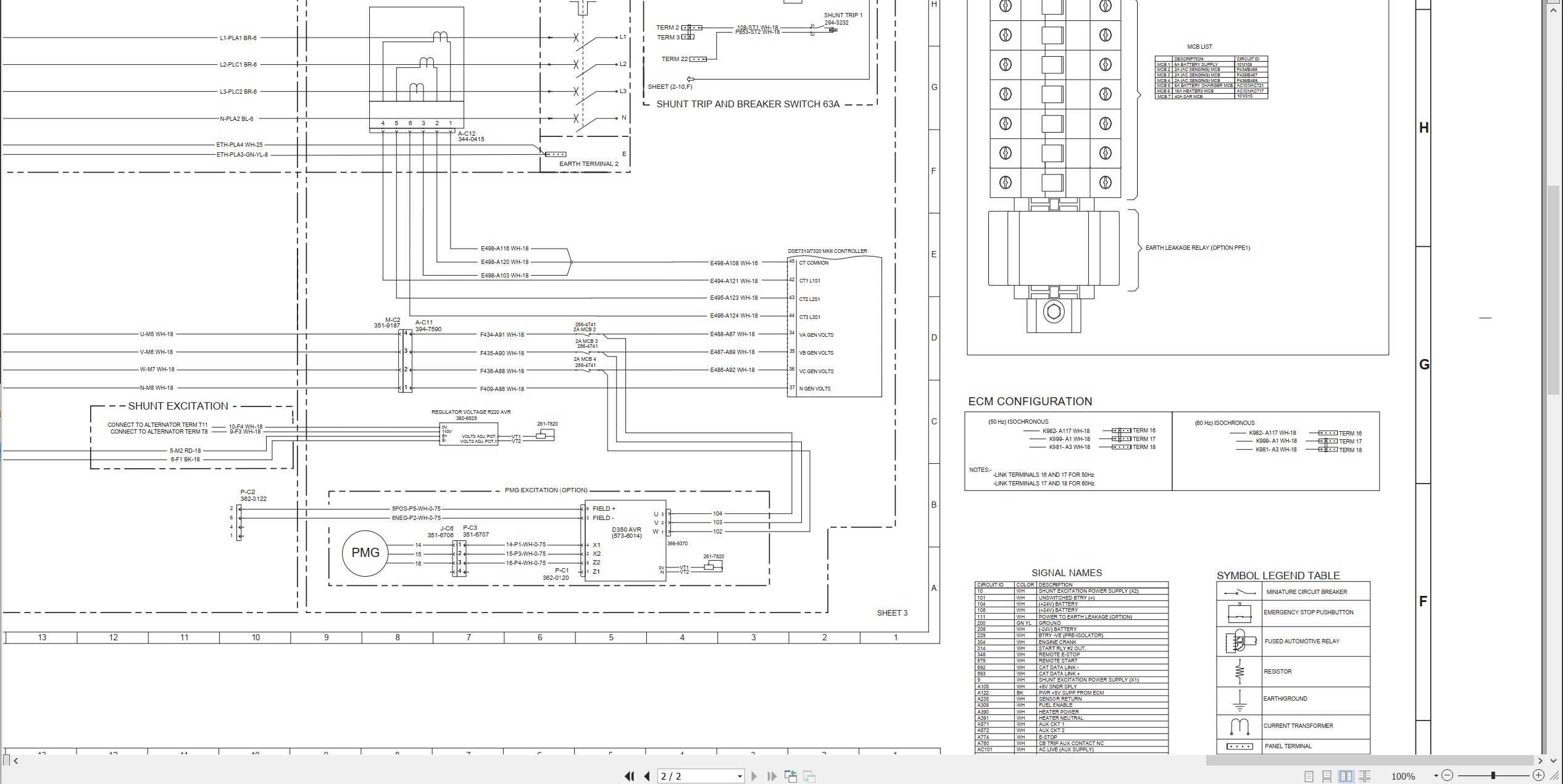 CAT Generator Set XQP30 Electrical Schematic (2)
