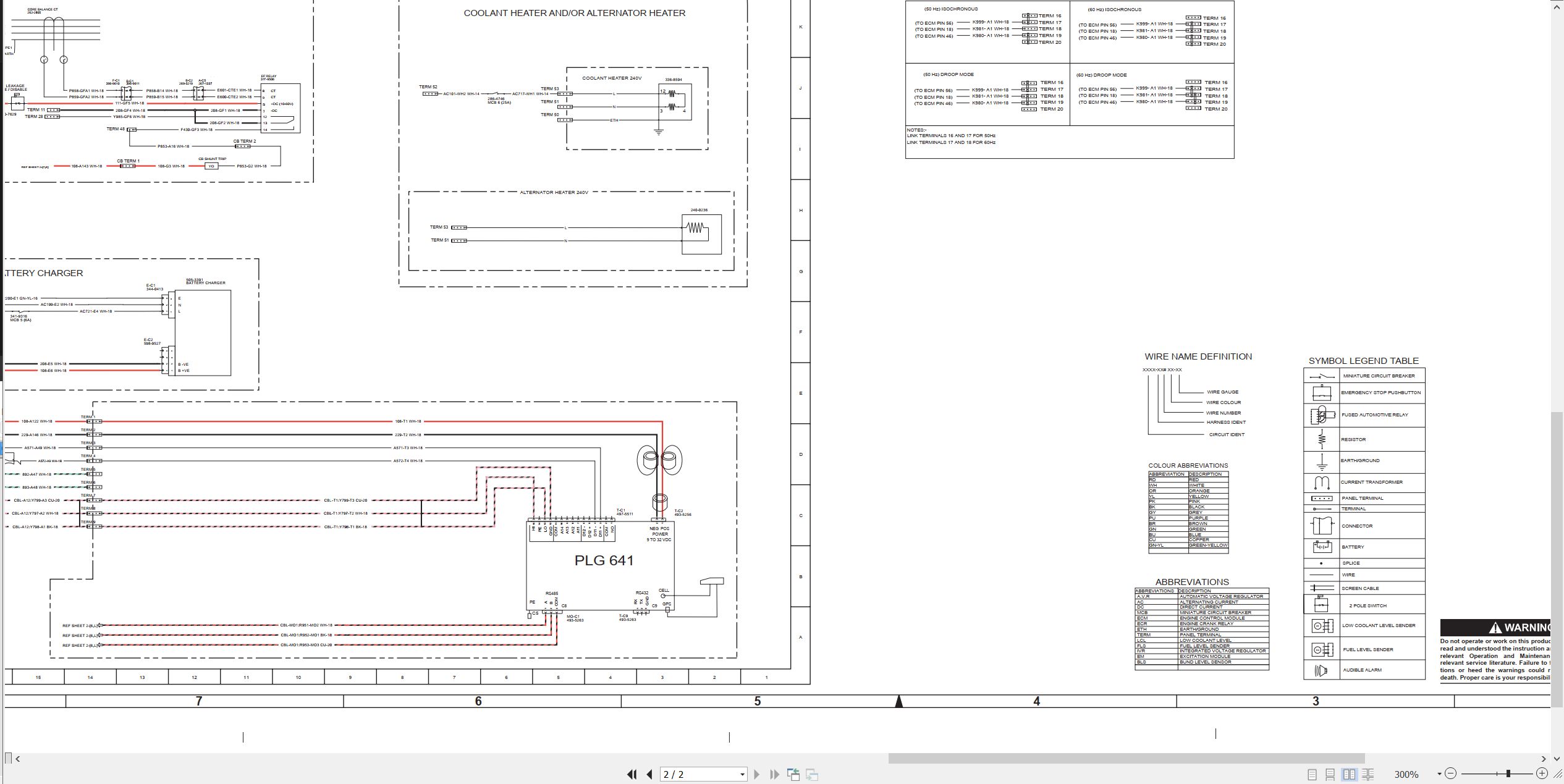 CAT Generator Set XQP300 Electrical Schematic (2)