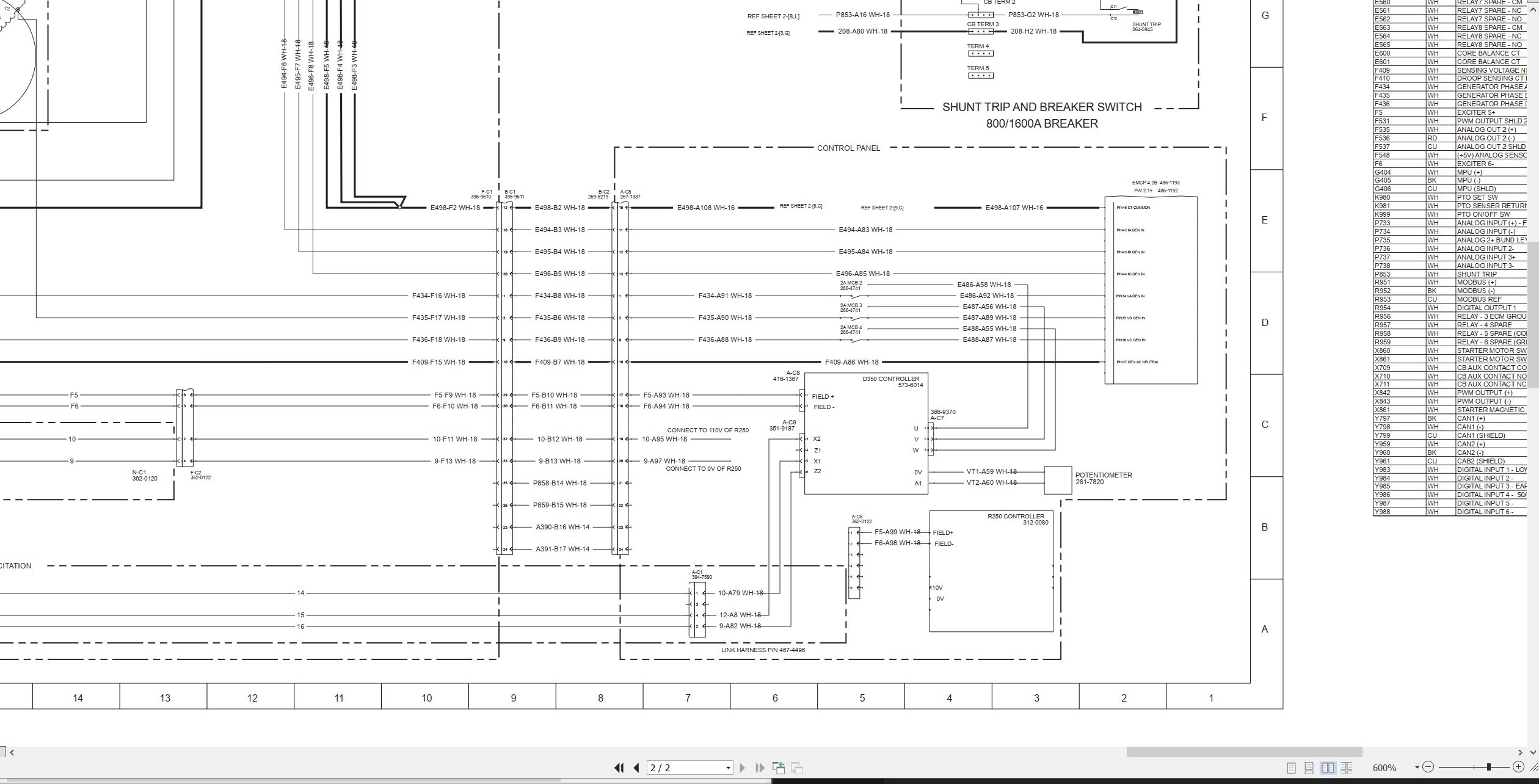 CAT Generator Set XQP500 Electrical Schematic (2)