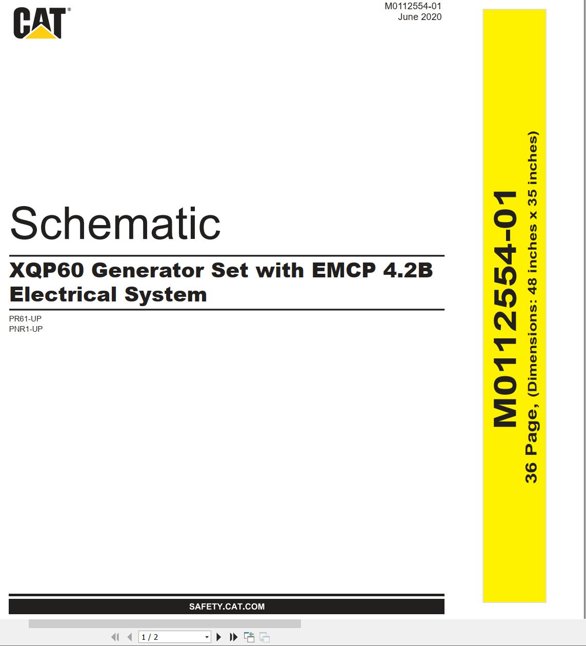 CAT Generator Set XQP60 Electrical Schematic (1)