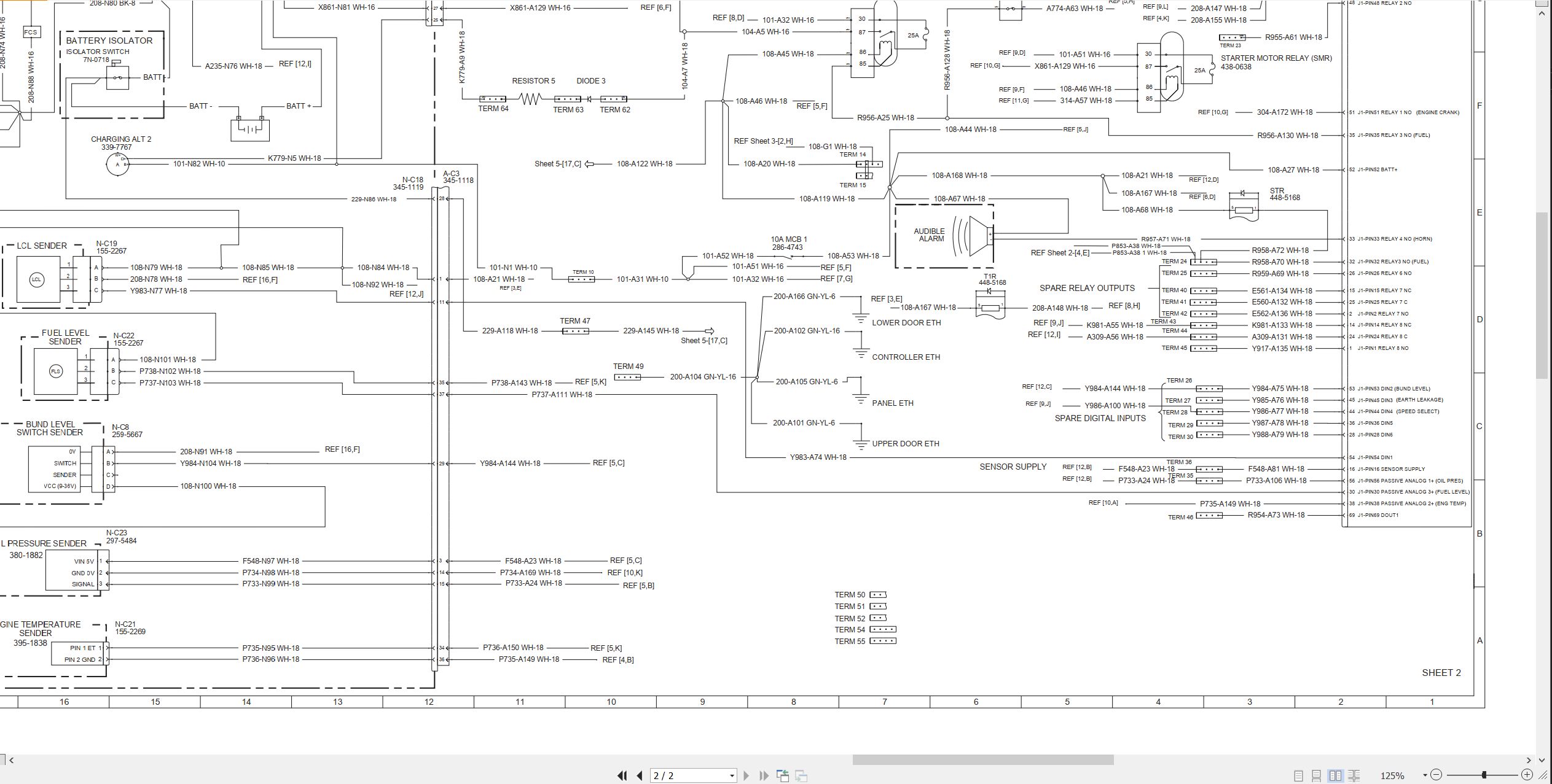 CAT Generator Set XQP60 Electrical Schematic (2)