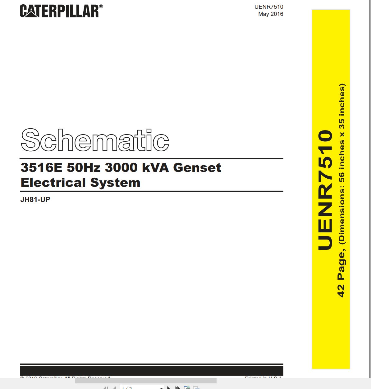 CAT Genset 3506E 50HZ 3000 KVA Electrical Schematic (1)