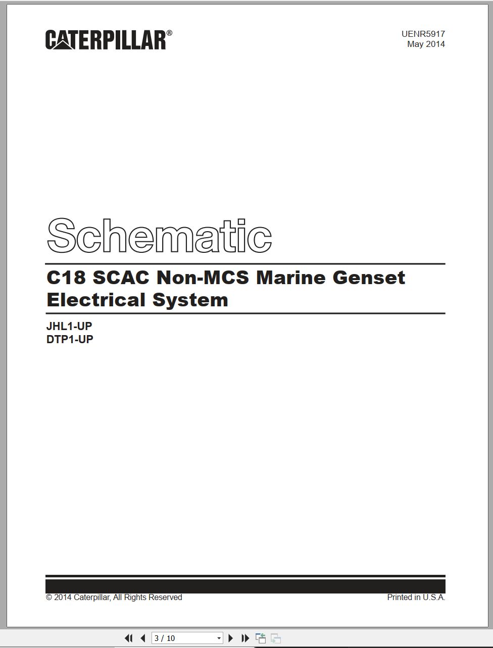 CAT Genset C18 SCAC Non MSC Electrical Schematic (1)