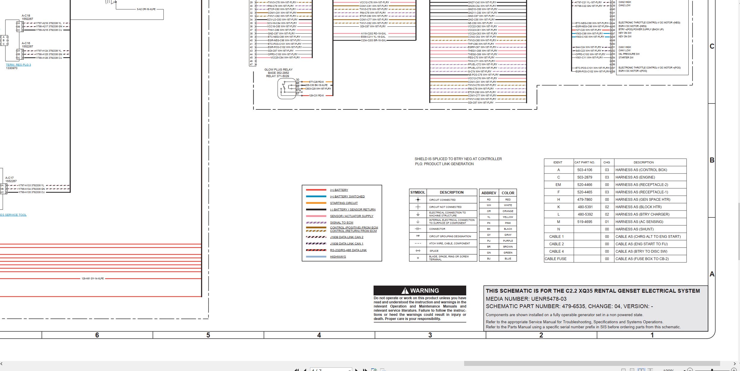 CAT Genset C2.2 XQ35 Electrical Schematic (2)