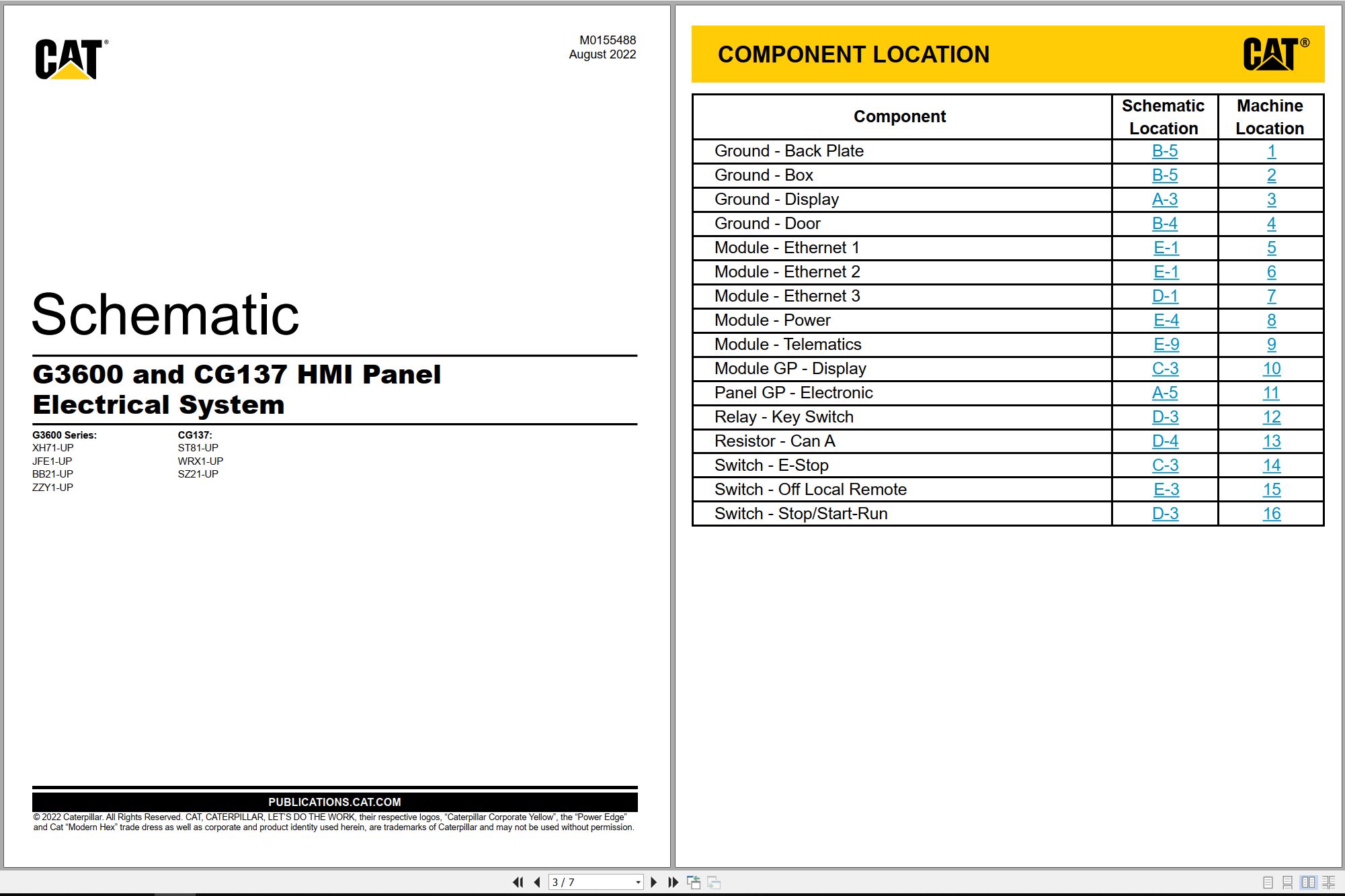 CAT HMI Panel G3600 CG137 HMI Electrical Schematic M0155488 00 2022 (1)
