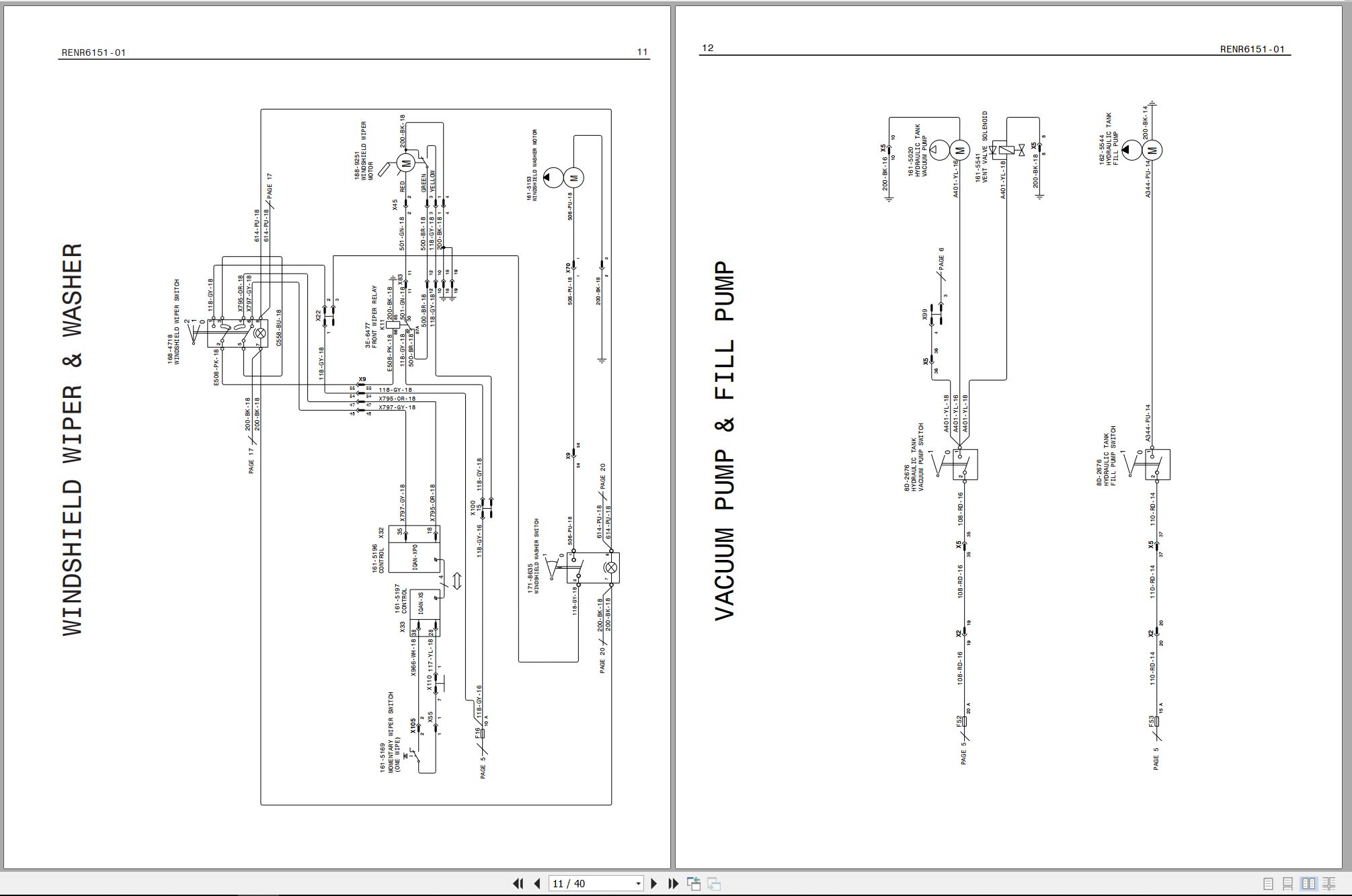 CAT Harvester 580B Electrical Schematic RENR6151 01 2003 (2)