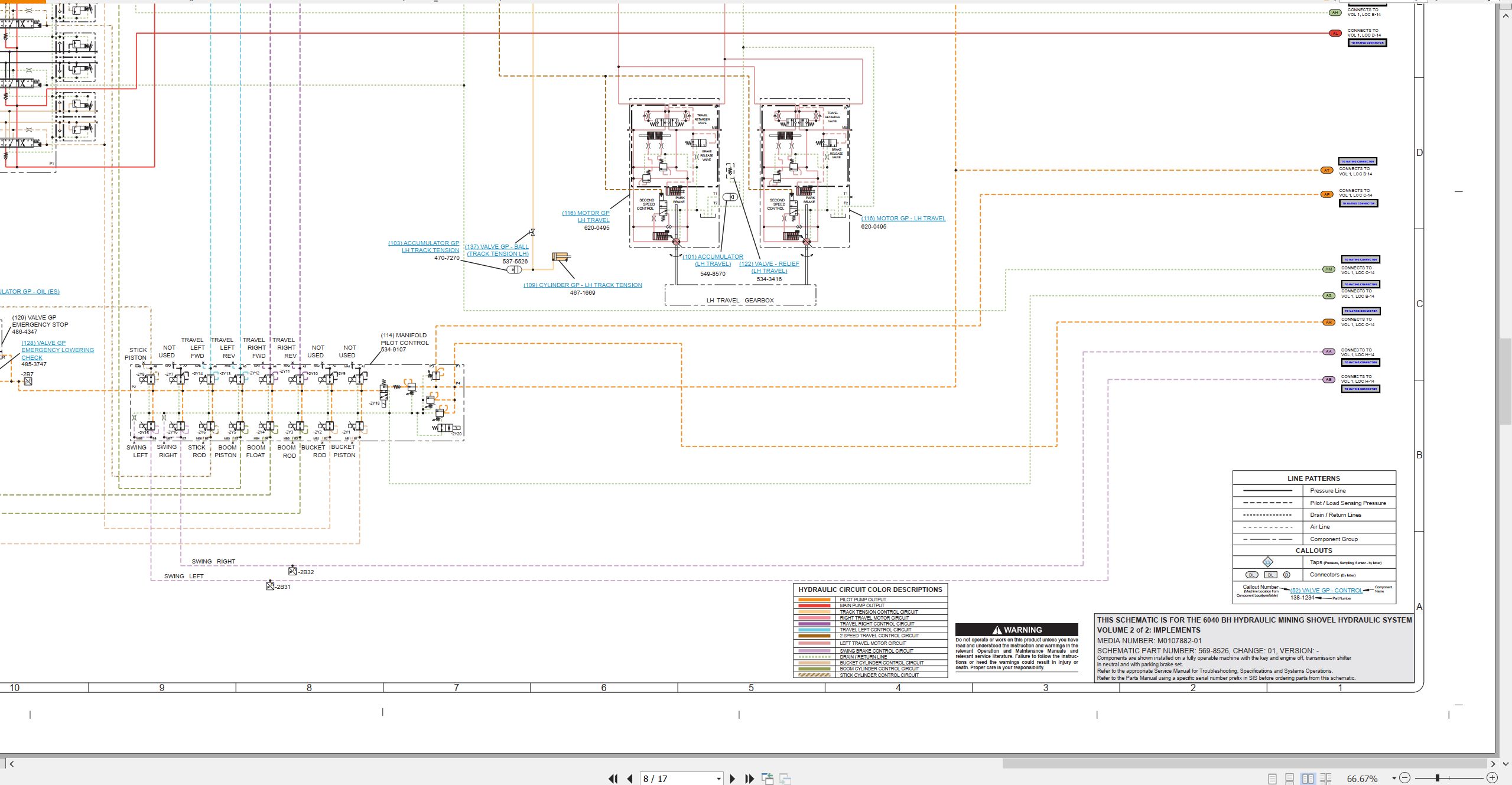 CAT Hydraulic Mining Shovel 6040 BH Hydraulic Schematic M0107882 01 2022 (2)