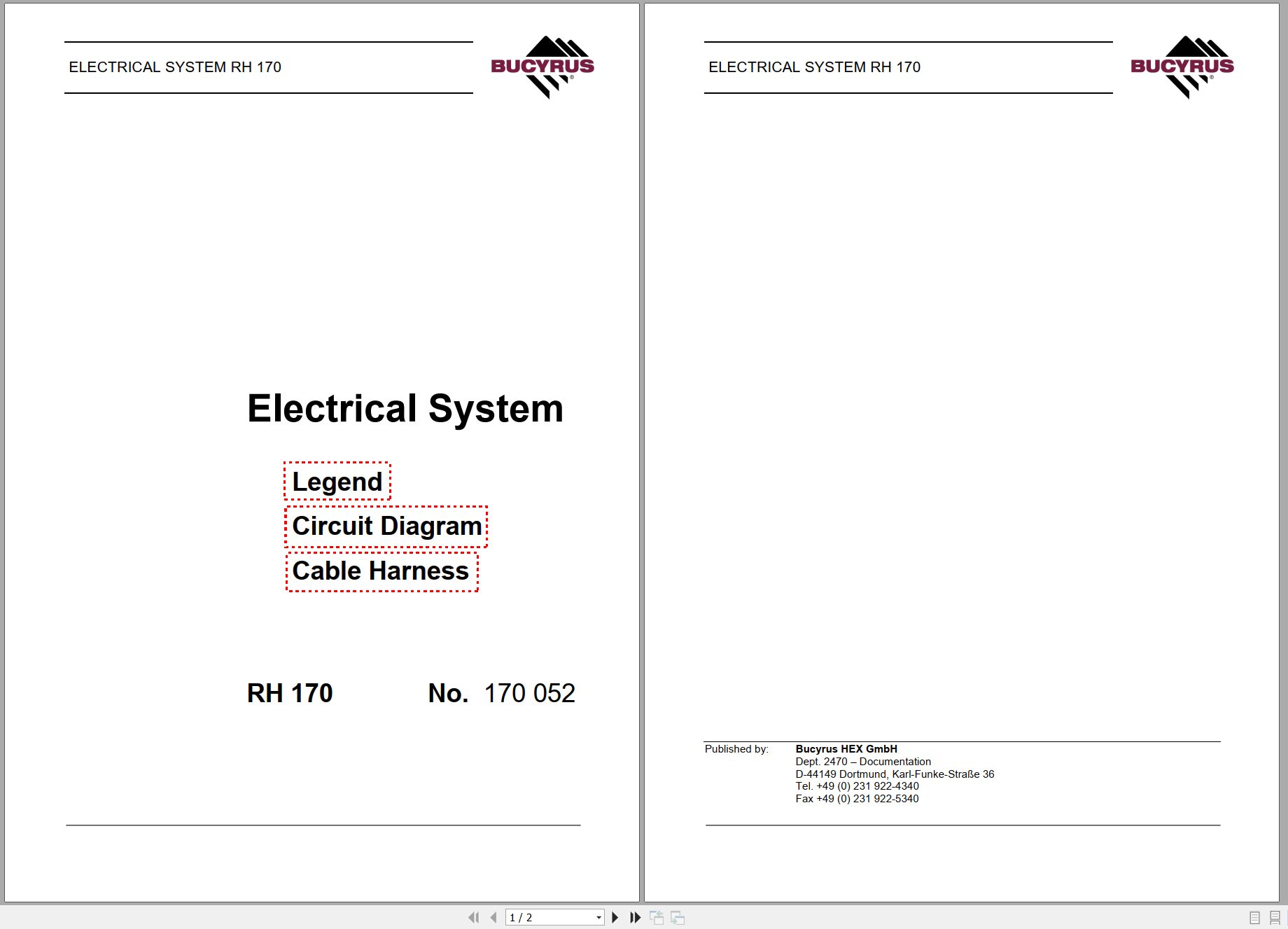 CAT Hydraulic Shovel RH170B Electrical Schematic (1)
