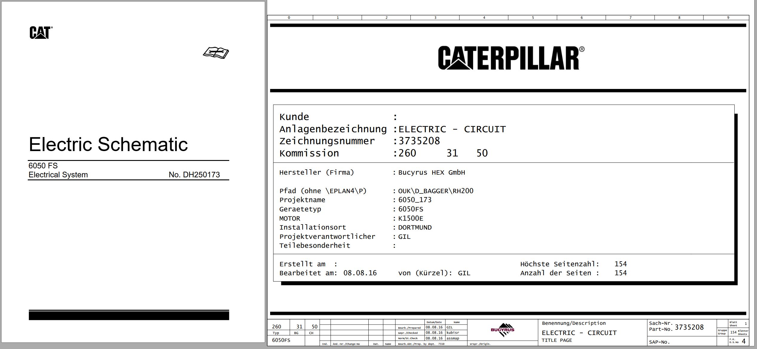 CAT Hydraulic Shovel RH200 Electrical Schematic (1)