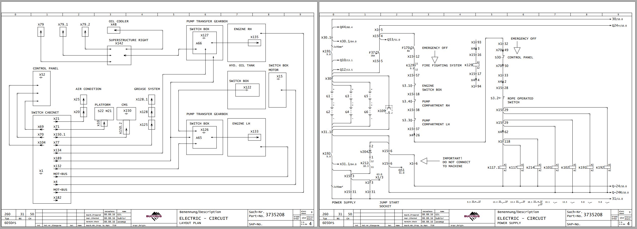 CAT Hydraulic Shovel RH200 Electrical Schematic (2)