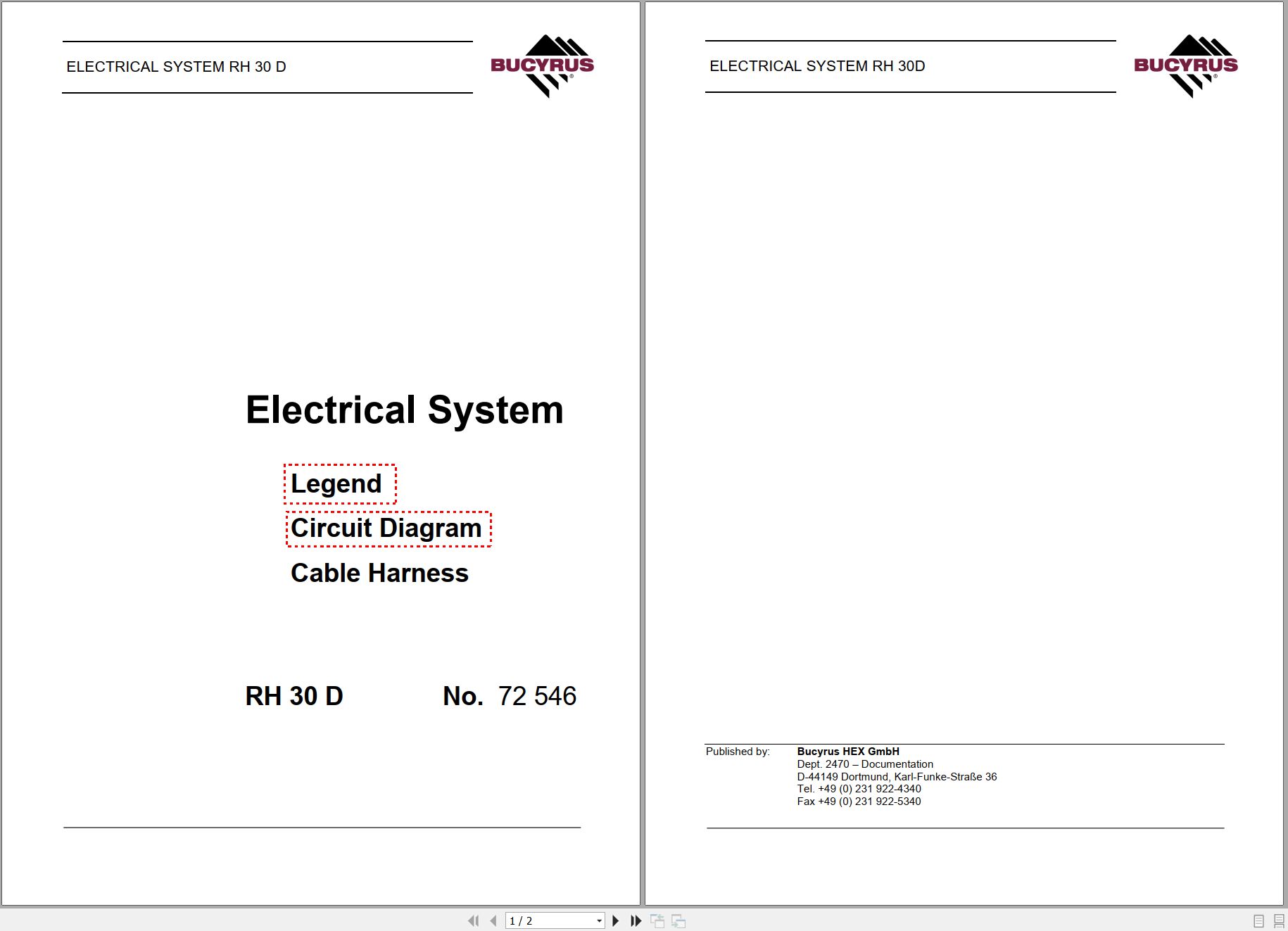 CAT Hydraulic Shovel RH30D Electrical Schematic DE EN (1)