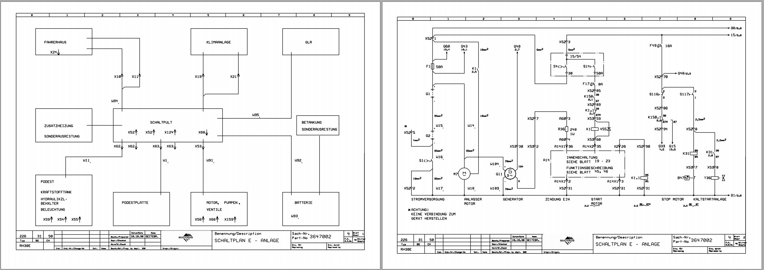 CAT Hydraulic Shovel RH30E Electrical Schematic EN DE (2)