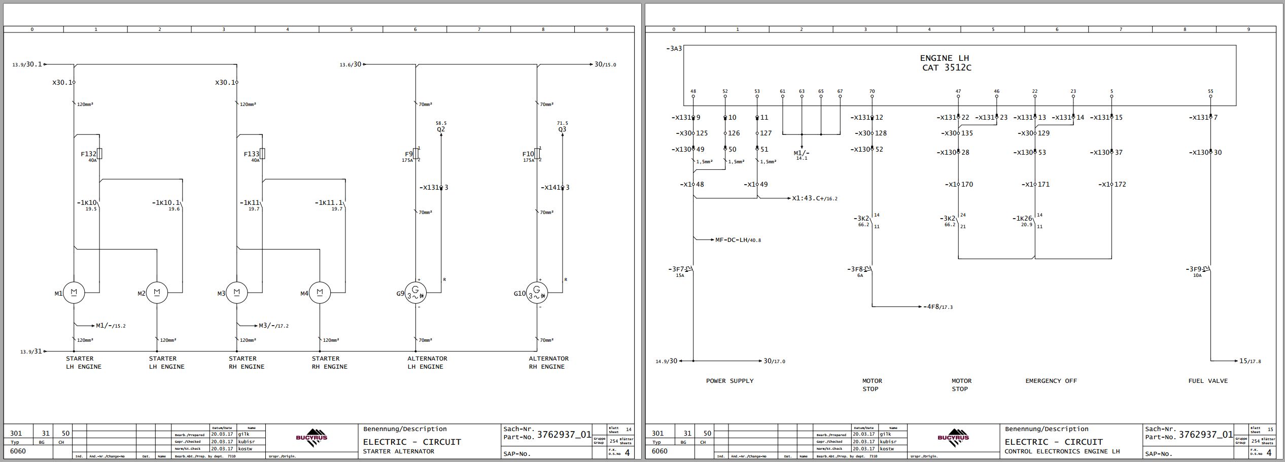 CAT Hydraulic Shovel RH340 Electrical Schematic (2)