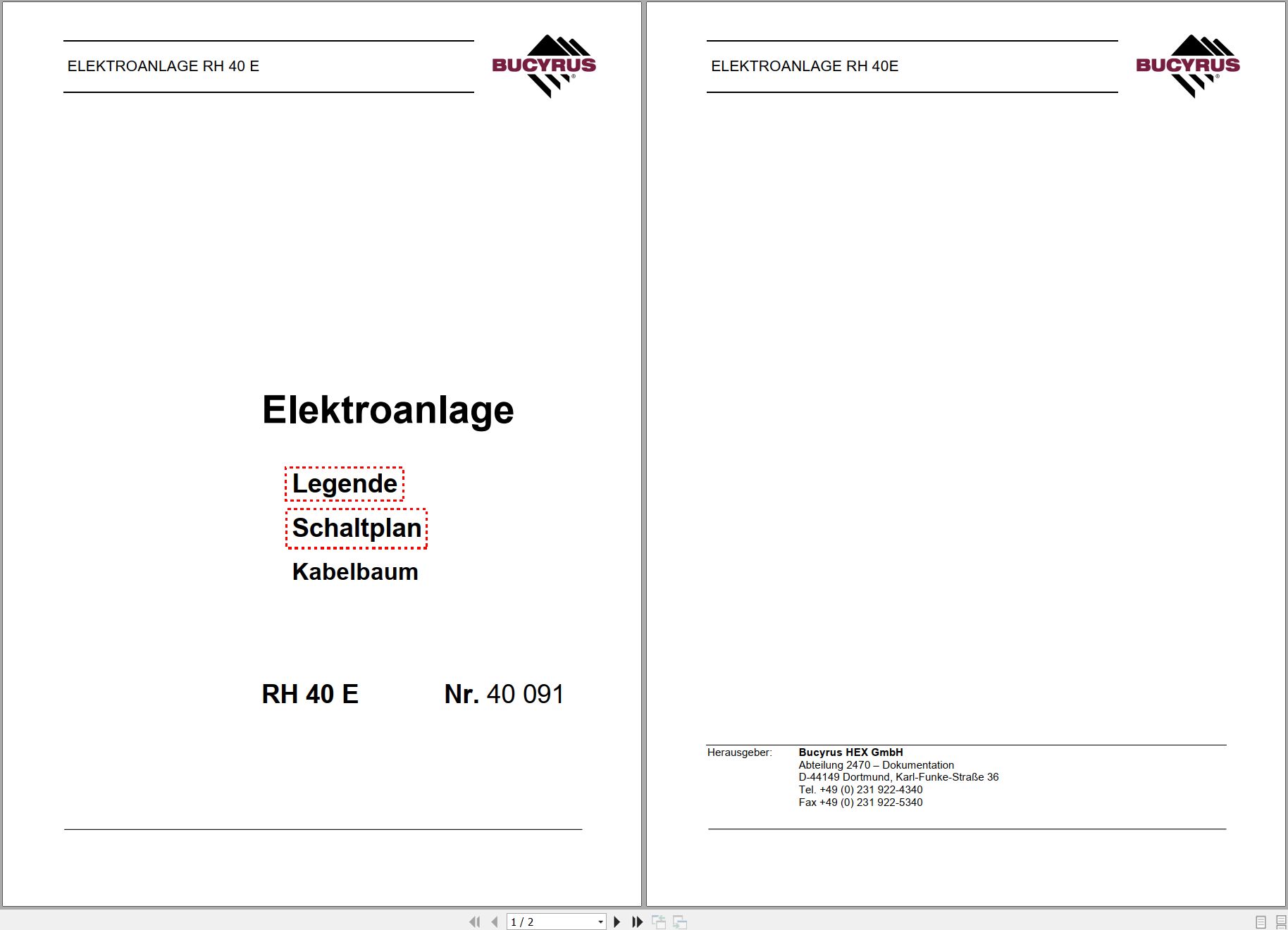 CAT Hydraulic Shovel RH40E Electrical Schematic DE EN (1)