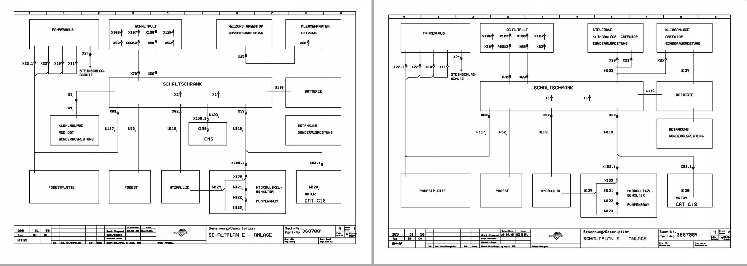 CAT Hydraulic Shovel RH40F Electrical Schematic BI650533 00 (3)
