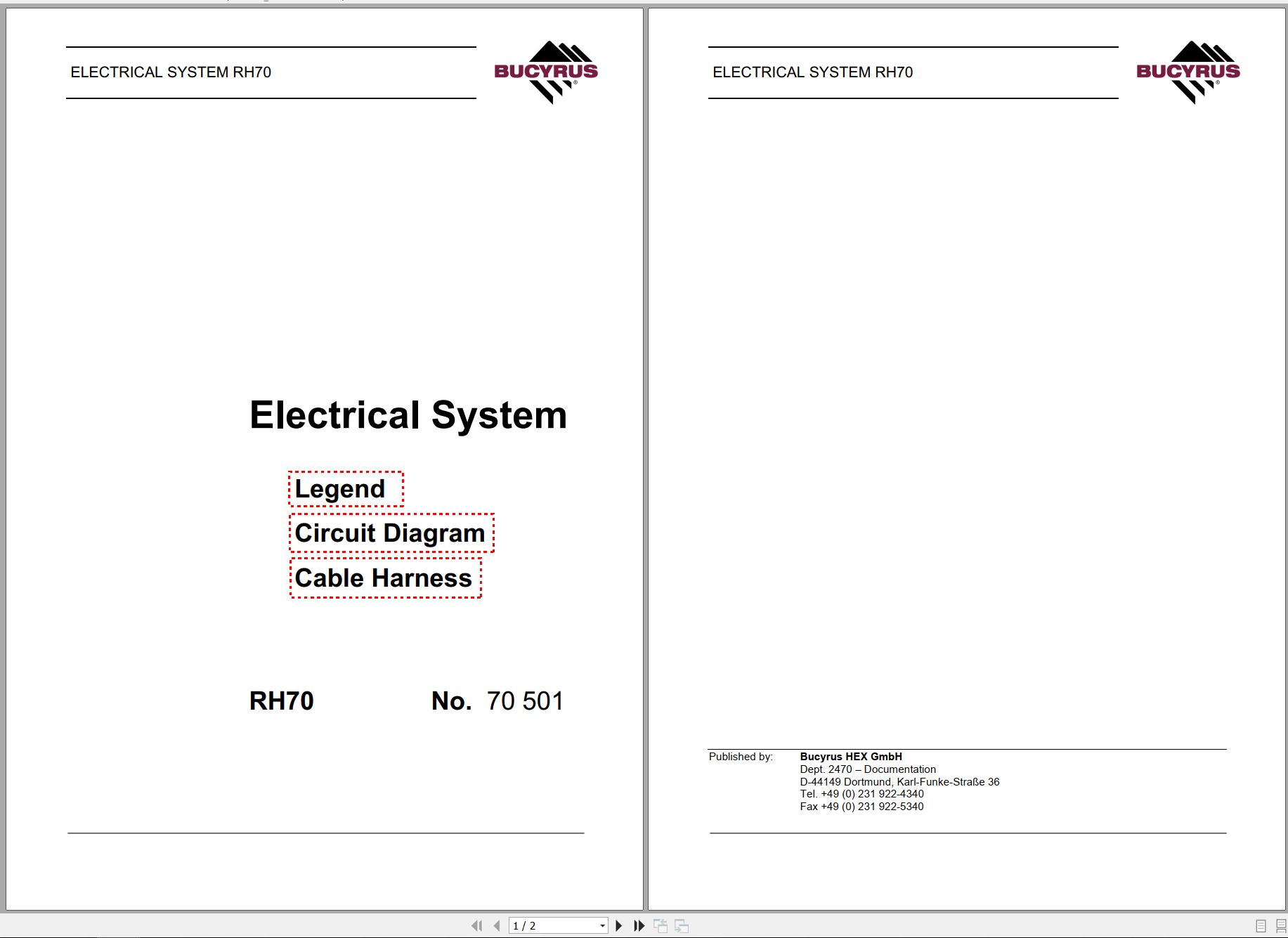 CAT Hydraulic Shovel RH70 Electrical Schematic DE ES FR (1)