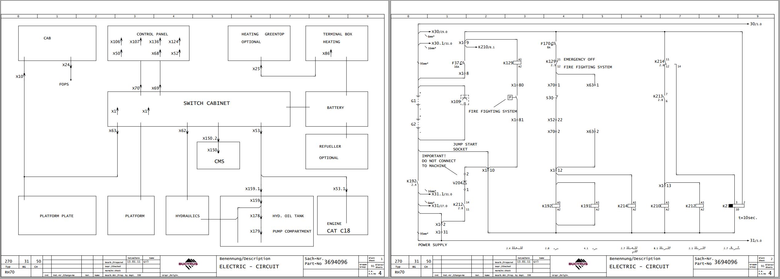CAT Hydraulic Shovel RH70 Electrical Schematic DE ES FR (2)