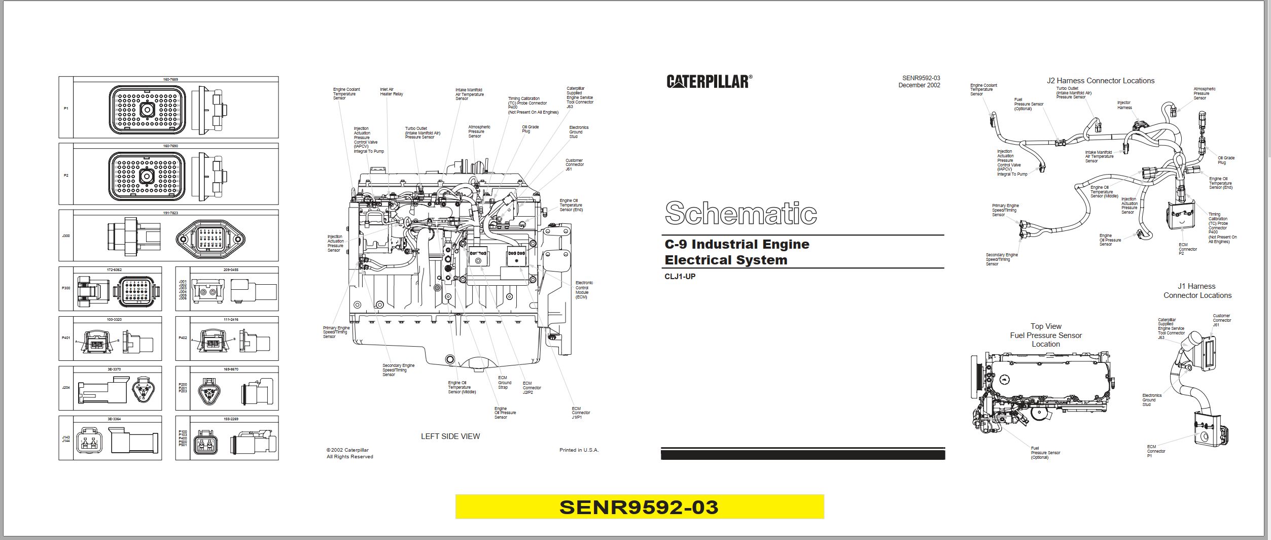 CAT Industrial Engine C 9 Electrical Schematic SENR9592 03 2002 (1)
