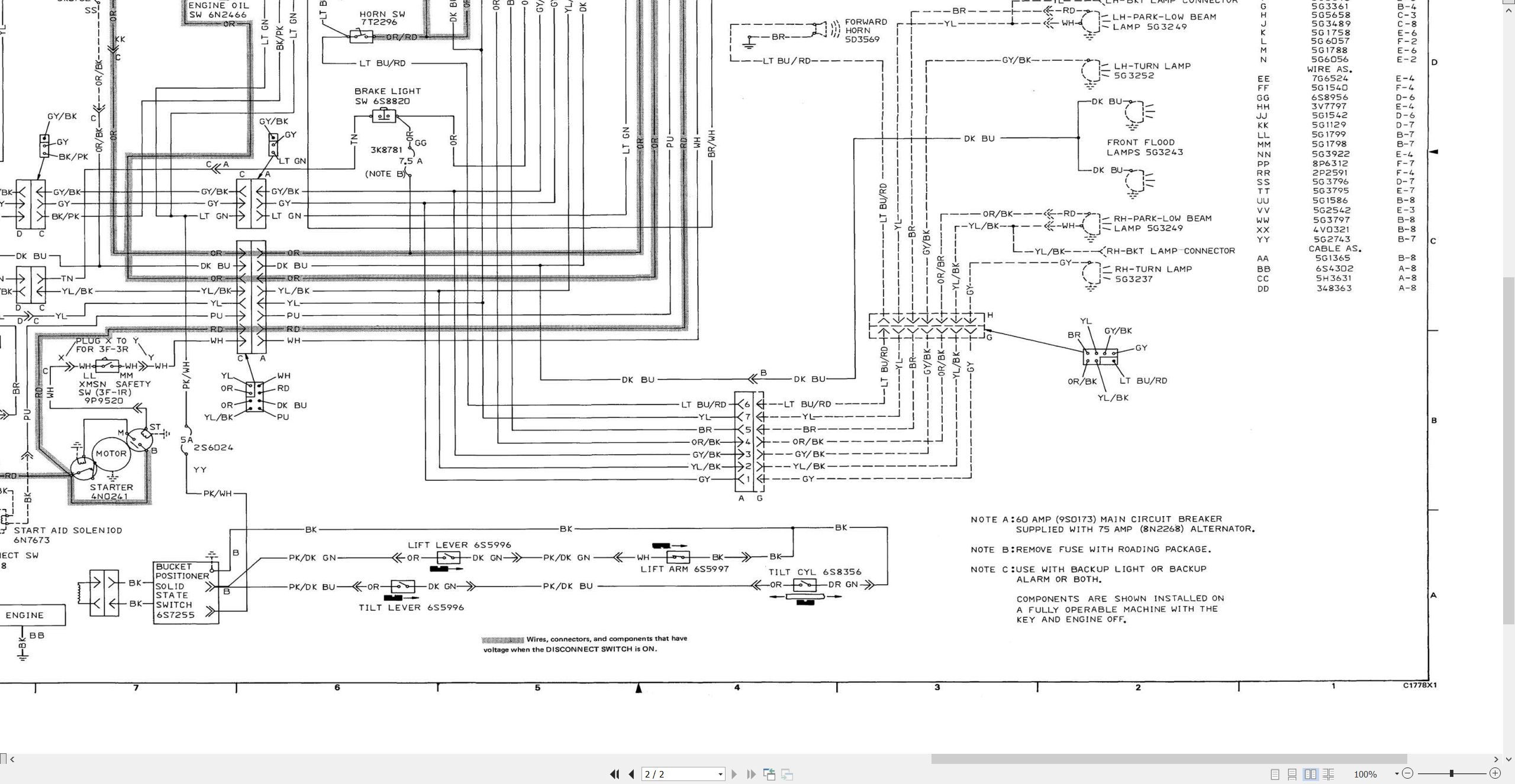 CAT Integrated Toolcarrier IT12 Electrical Schematic SENR3232 00 1985 (2)