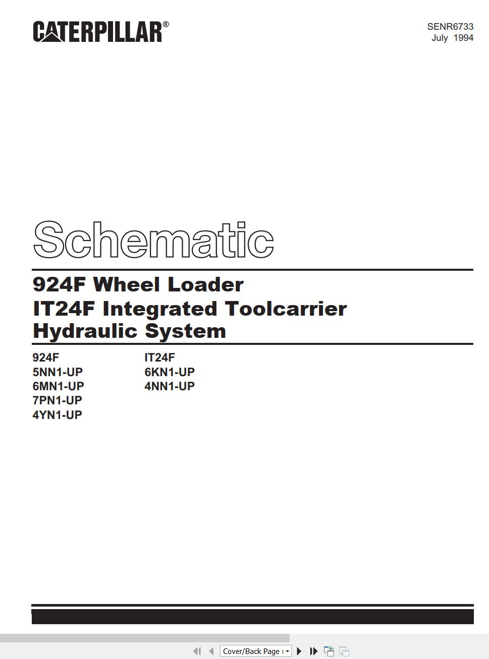 CAT Integrated Toolcarrier IT24F Electrical Hydraulic Schematic (1)
