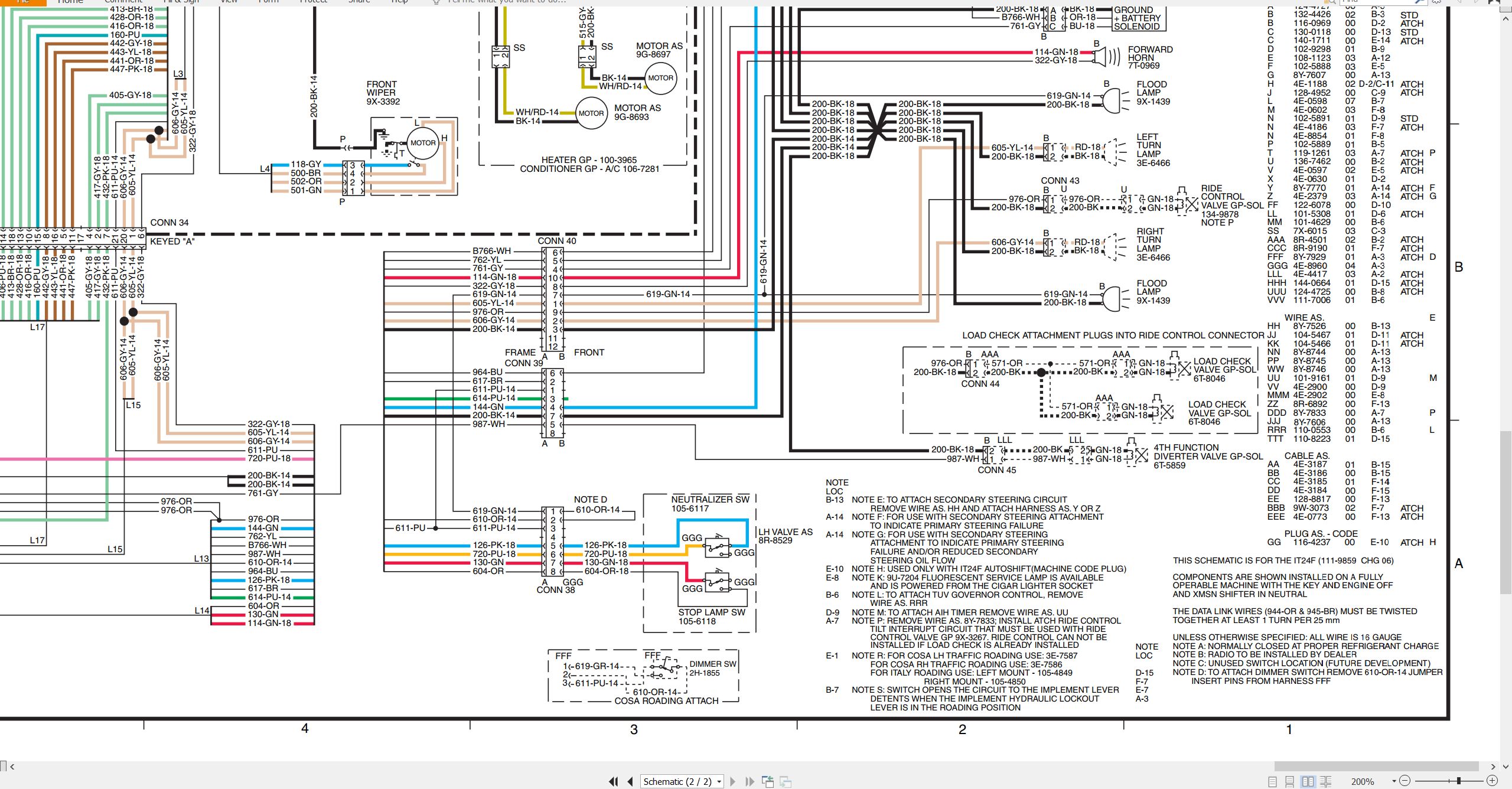 CAT Integrated Toolcarrier IT24F Electrical Hydraulic Schematic (3)