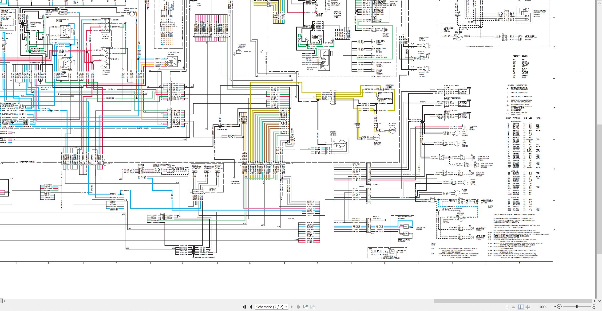 CAT Integrated Toolcarrier IT28F Electrical Hydraulic Schematic (2)