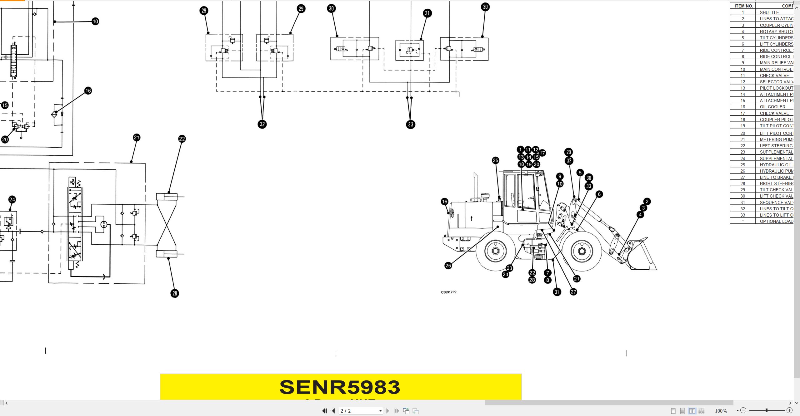 CAT Integrated Toolcarrier IT28F Electrical Hydraulic Schematic (3)