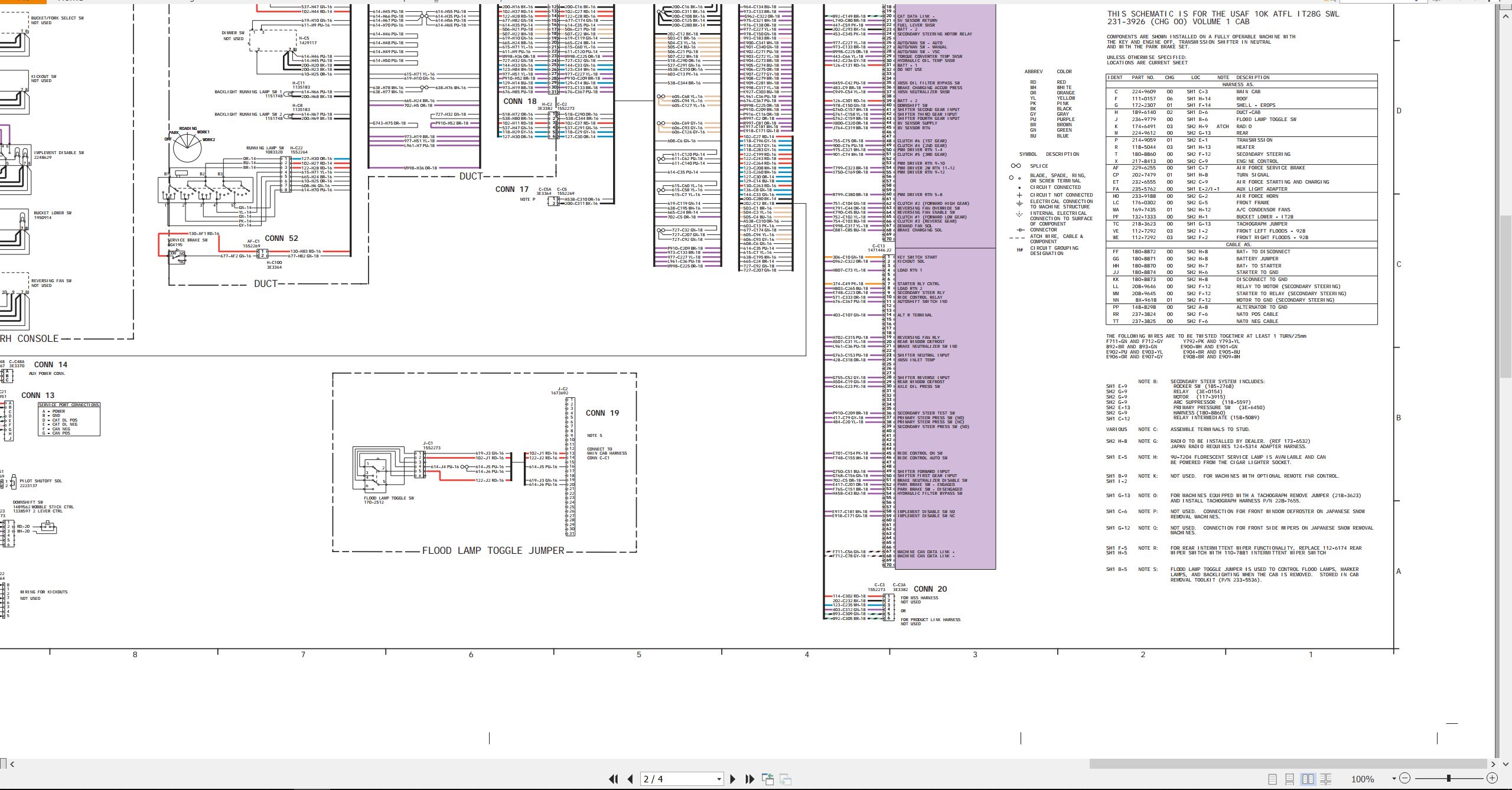 CAT Integrated Toolcarrier IT28G 10K ATFL Electrical Schematic RENR7946 02 2006 (2)