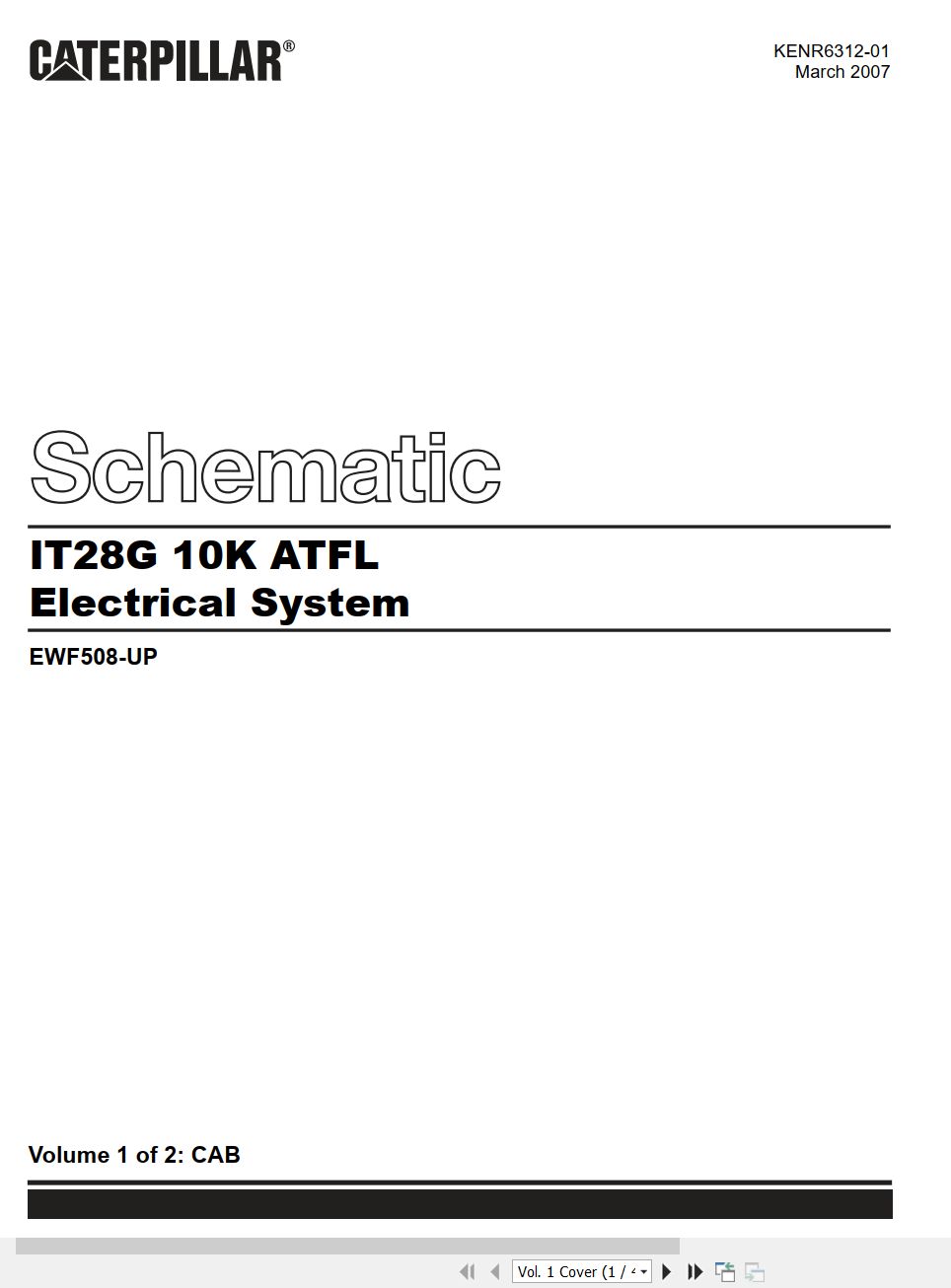 CAT Integrated Toolcarrier IT28G 10K Electrical Schematic KENR6312 01 2007 (1)