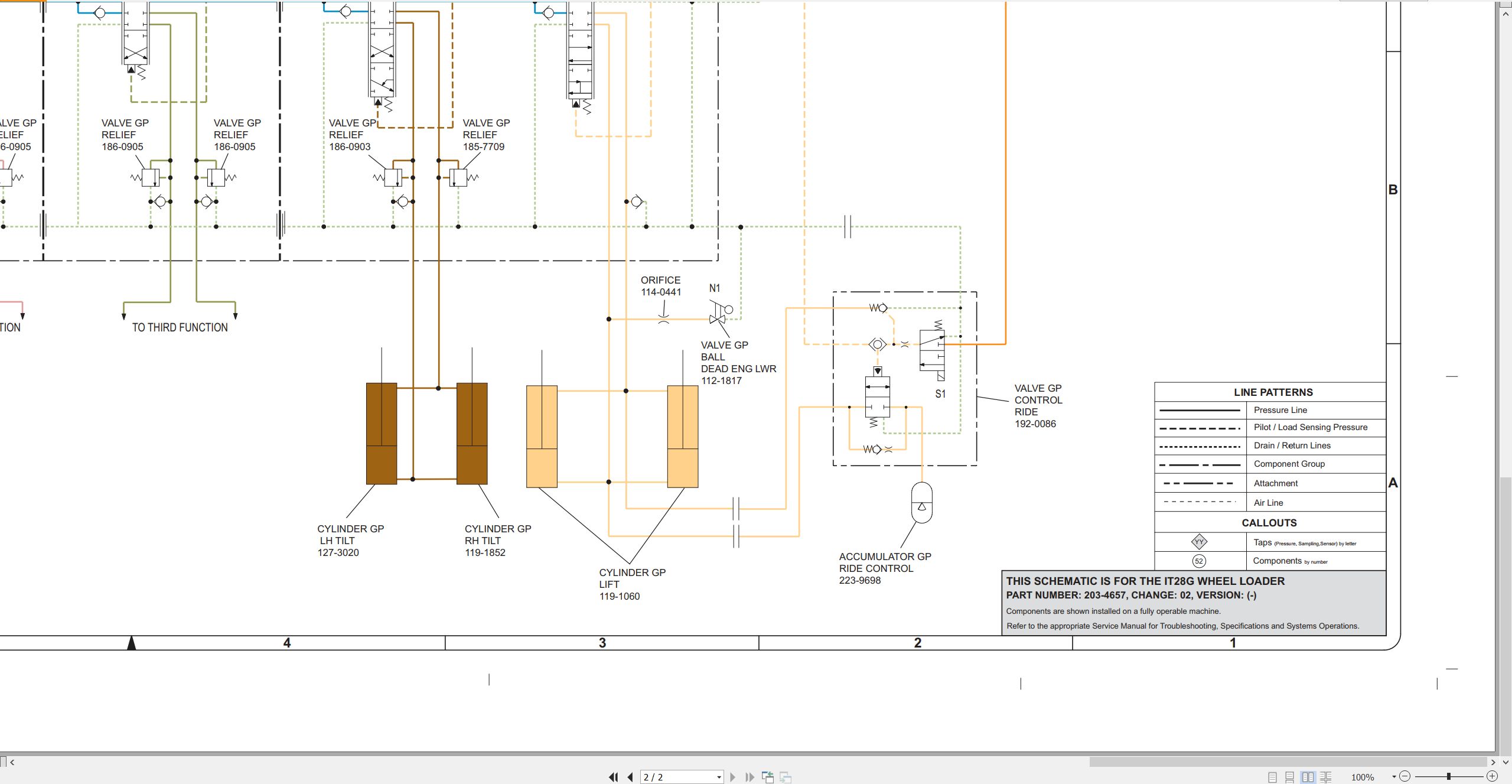 CAT Integrated Toolcarrier IT28G Electrical Hydraulic Schematic (3)