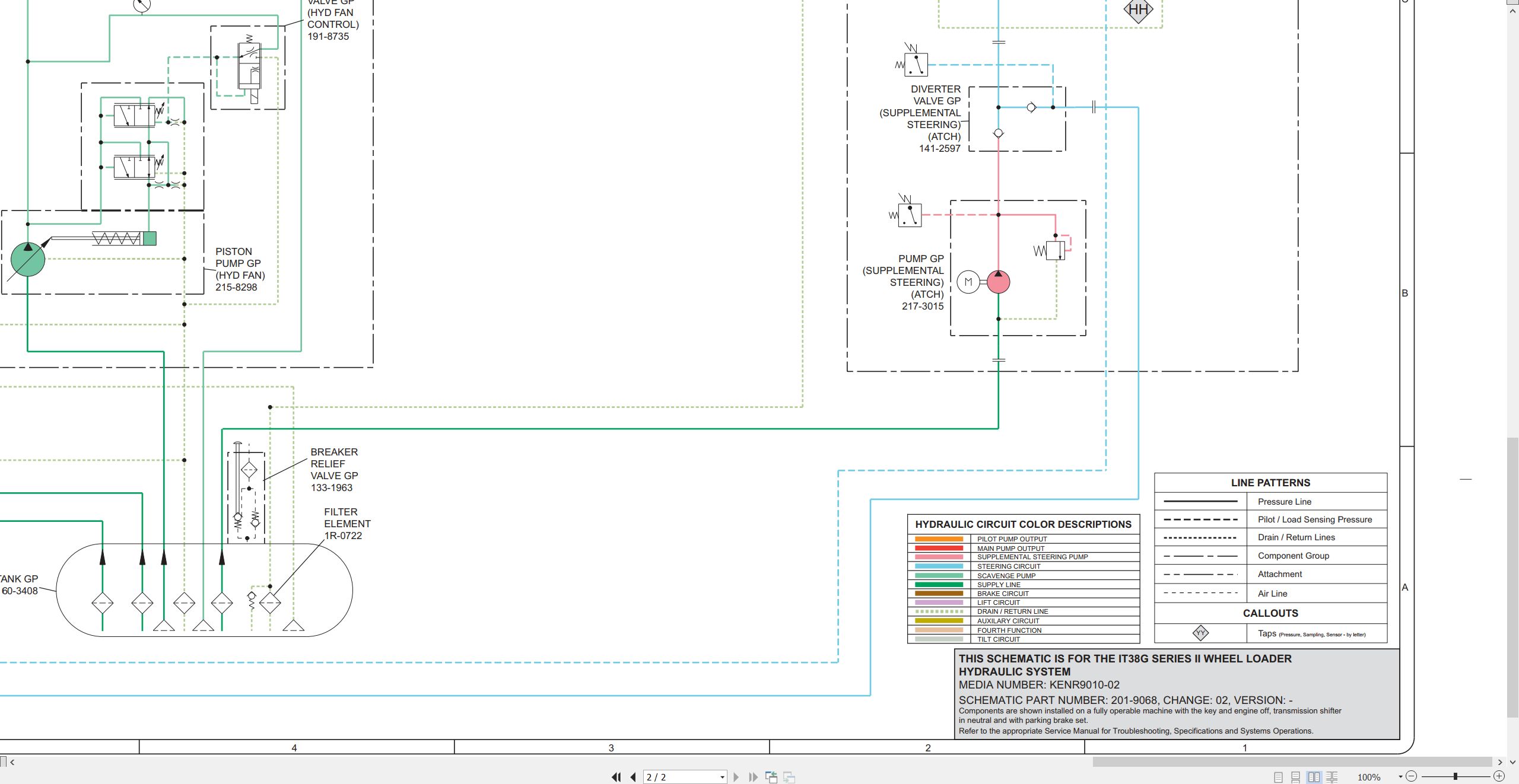 CAT Integrated Toolcarrier IT38G Electrical Hydraulic Schematic (3)