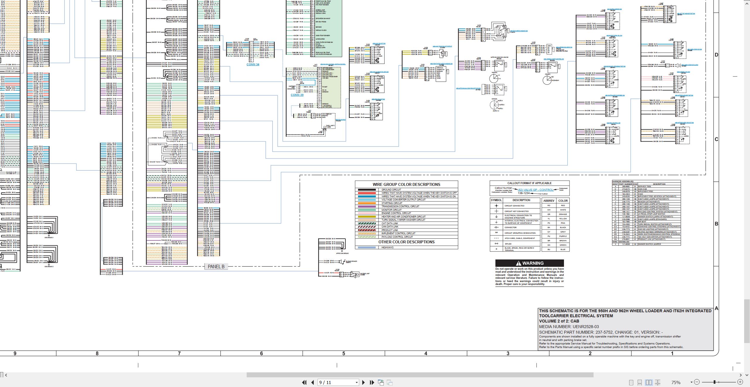 CAT Integrated Toolcarrier IT62H Electrical Hydraulic Schematic (2)