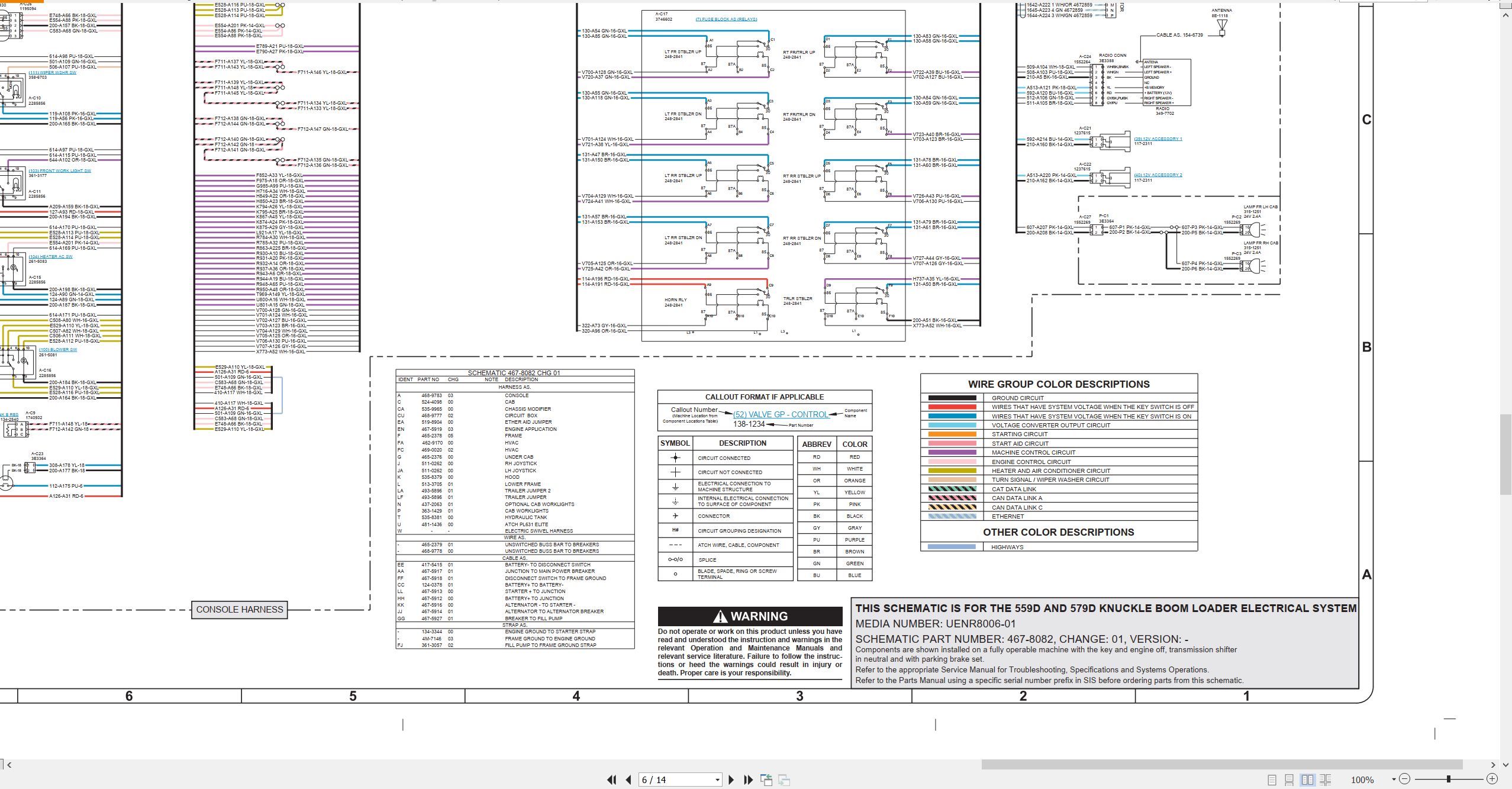 CAT Knuckleboom Loader 559D Electrical Hydraulic Schematic (2)