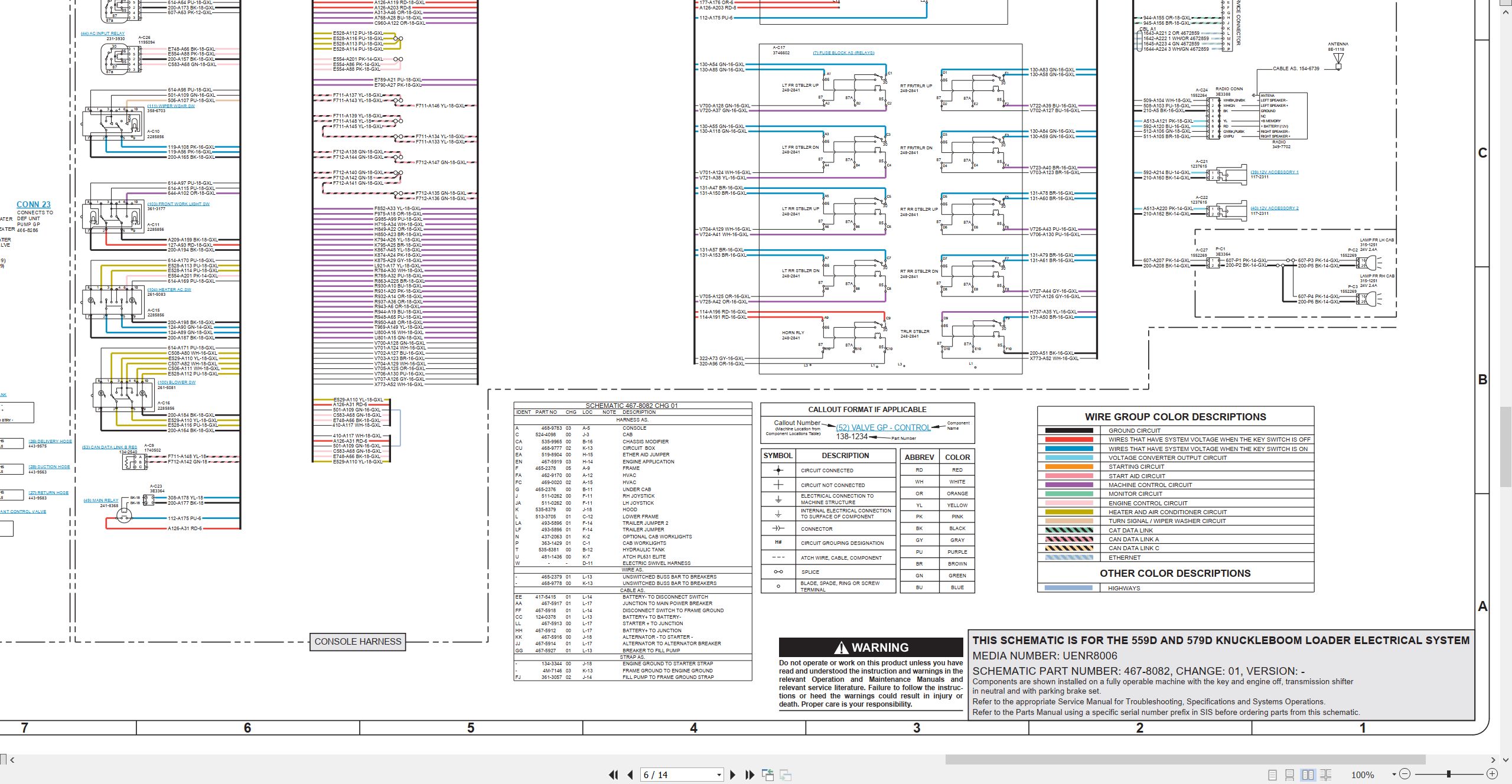 CAT Knuckleboom Loader 579D Electrical Hydraulic Schematic (2)