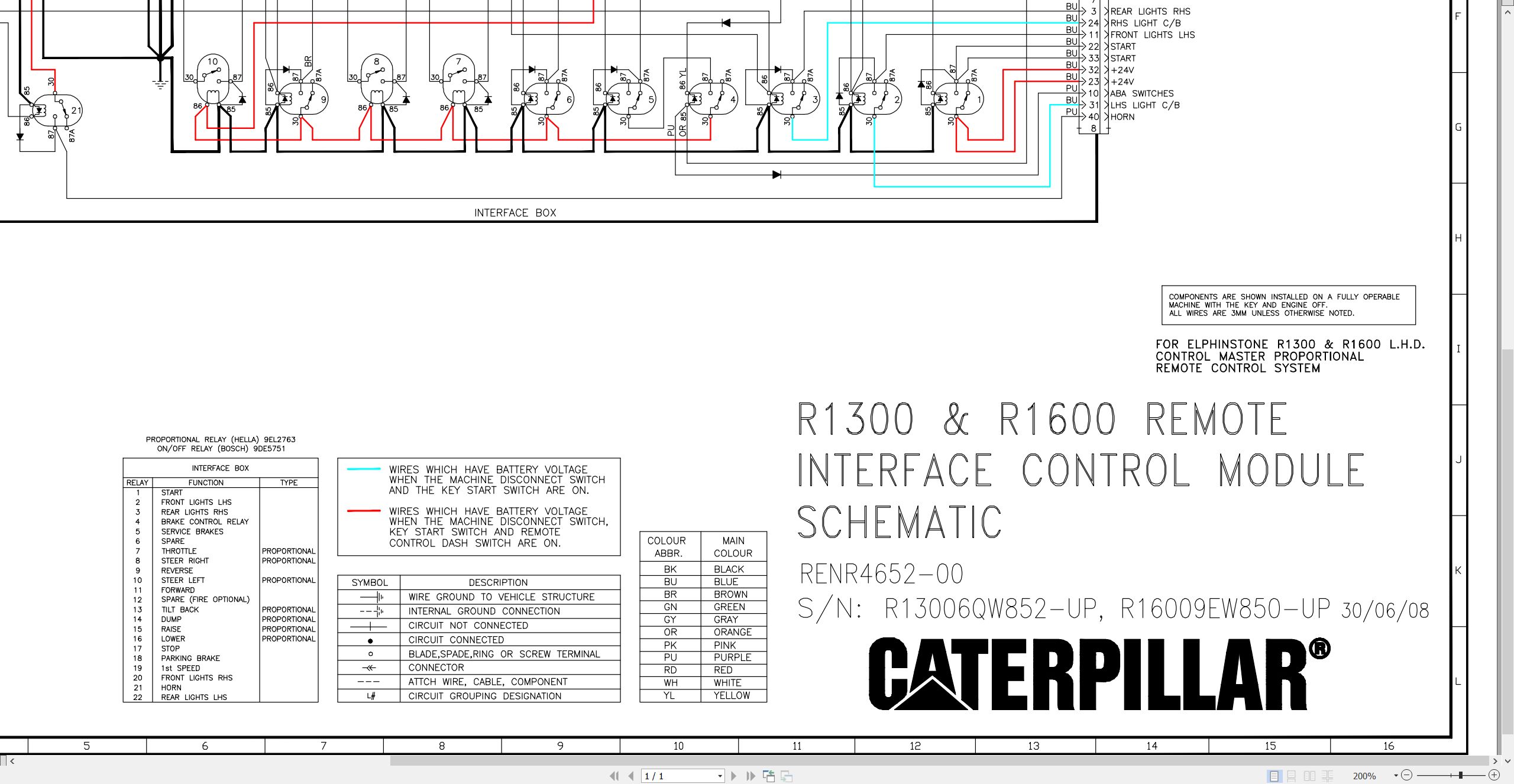 CAT Load Haul Dump R1600 Electrical Hydraulic Schematic (1)