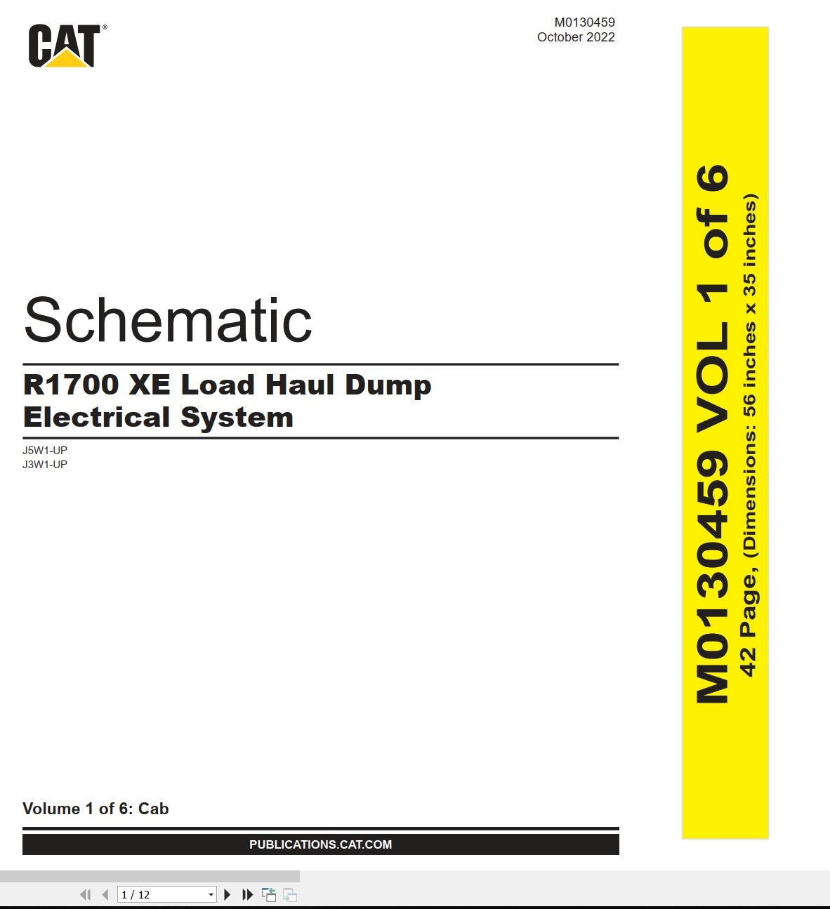 CAT Load Haul Dump R1700 Electrical Hydraulic Schematic (1)
