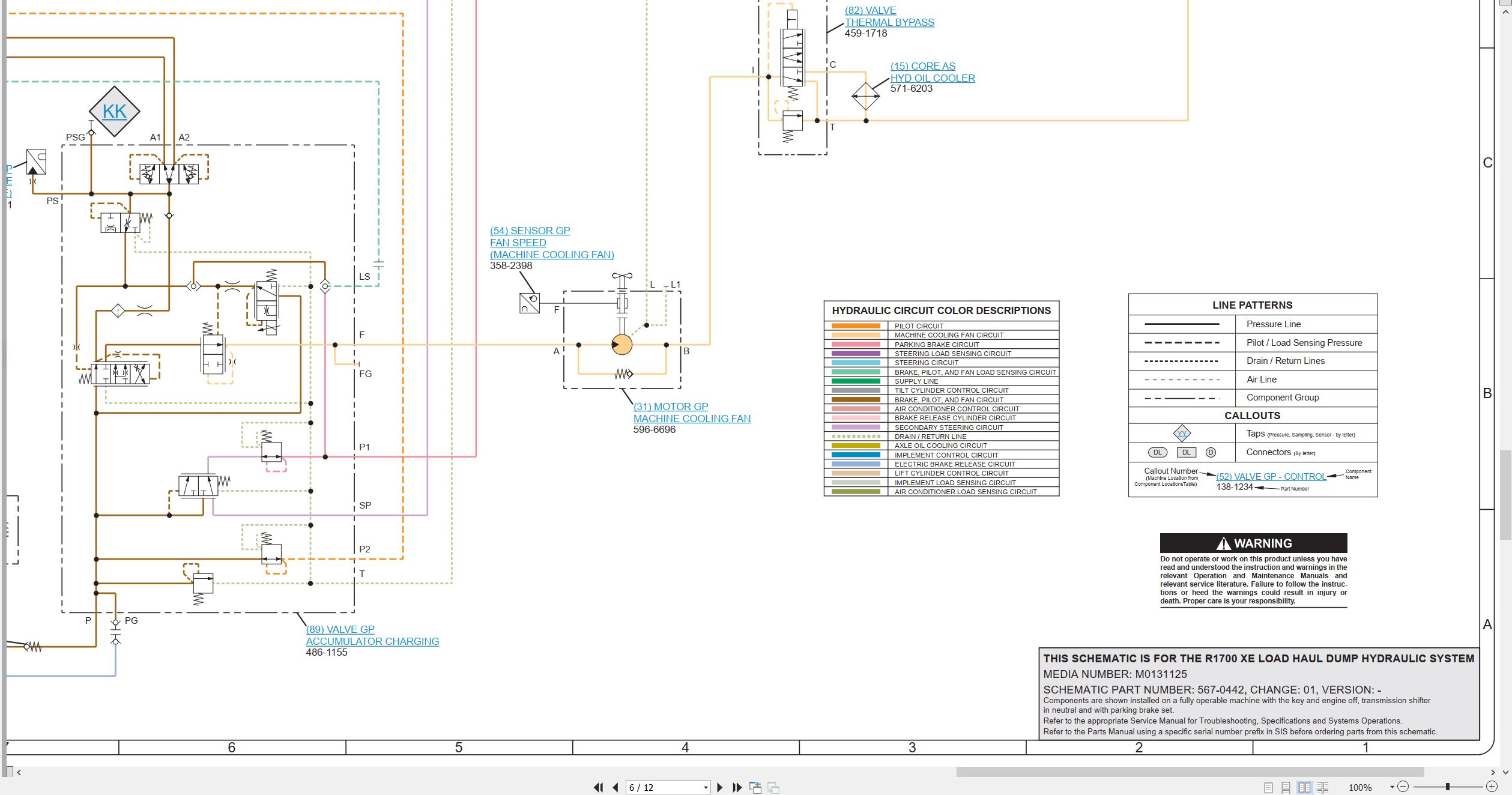 CAT Load Haul Dump R1700 Electrical Hydraulic Schematic (3)