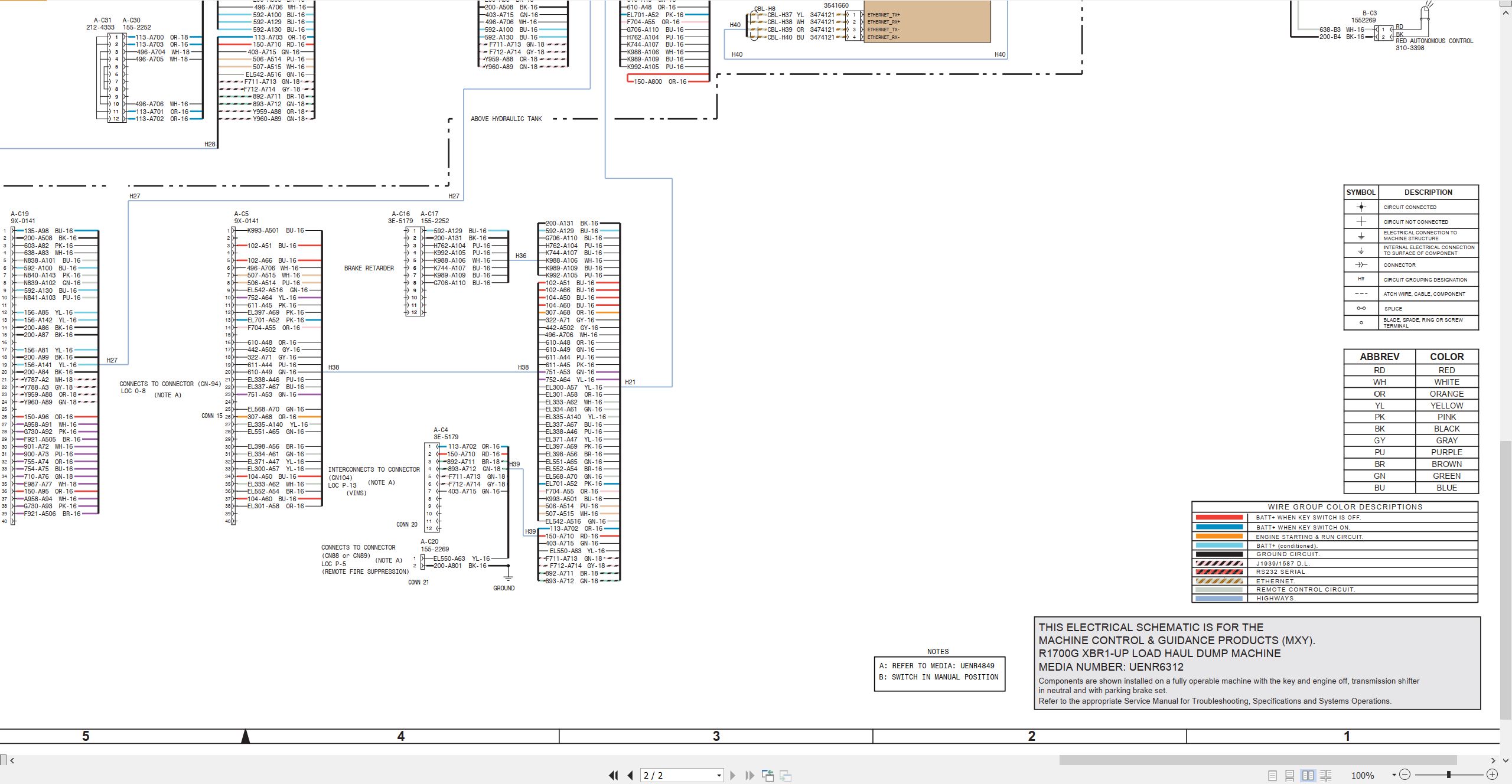 CAT Load Haul Dump R1700G LHD Electrical Schematic UENR6312 00 2015 (2)