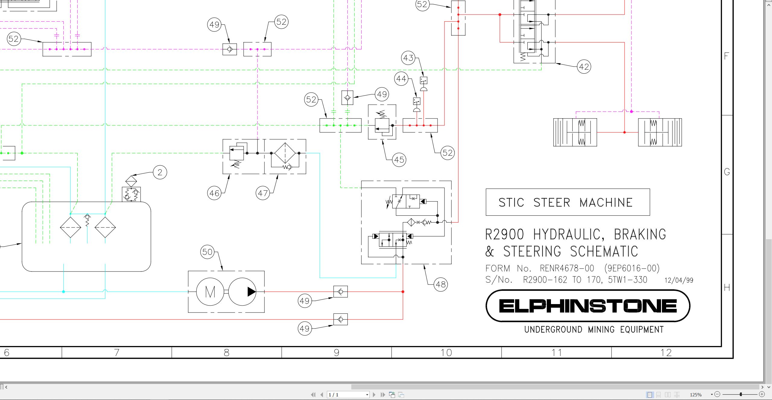 CAT Load Haul Dump R2900 Electrical Hydraulic Schematic (2)