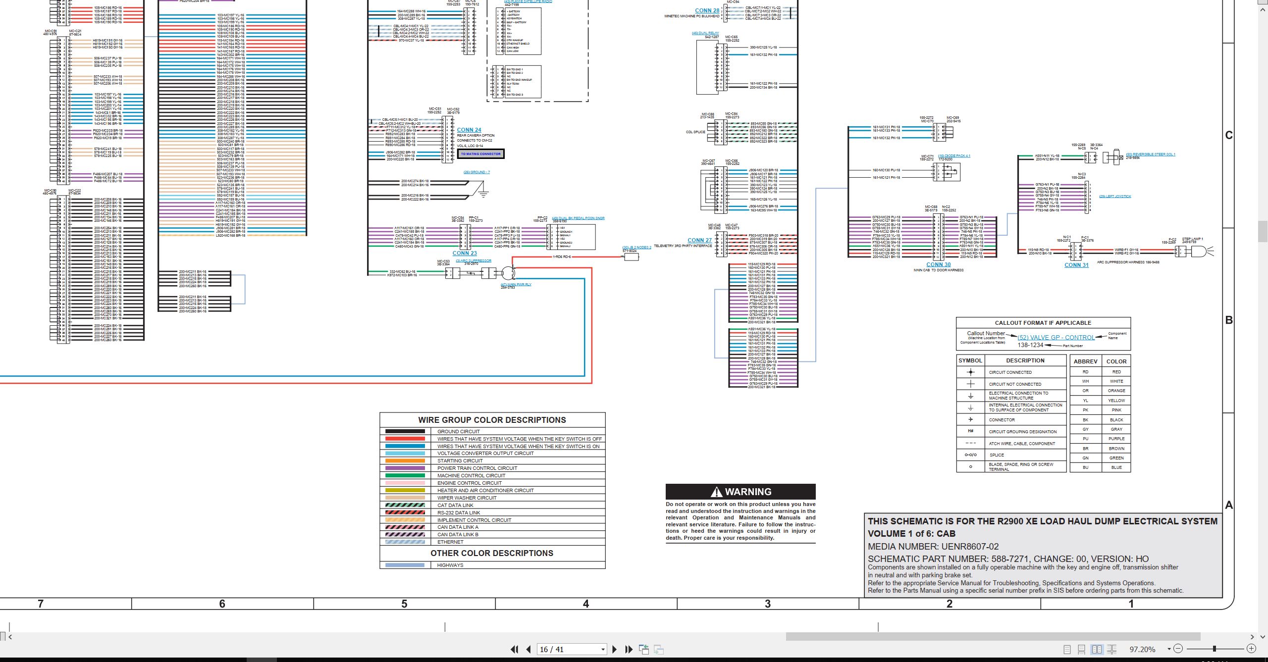 CAT Load Haul Dump R2900 XE Electrical Hydraulic Schematic (2)