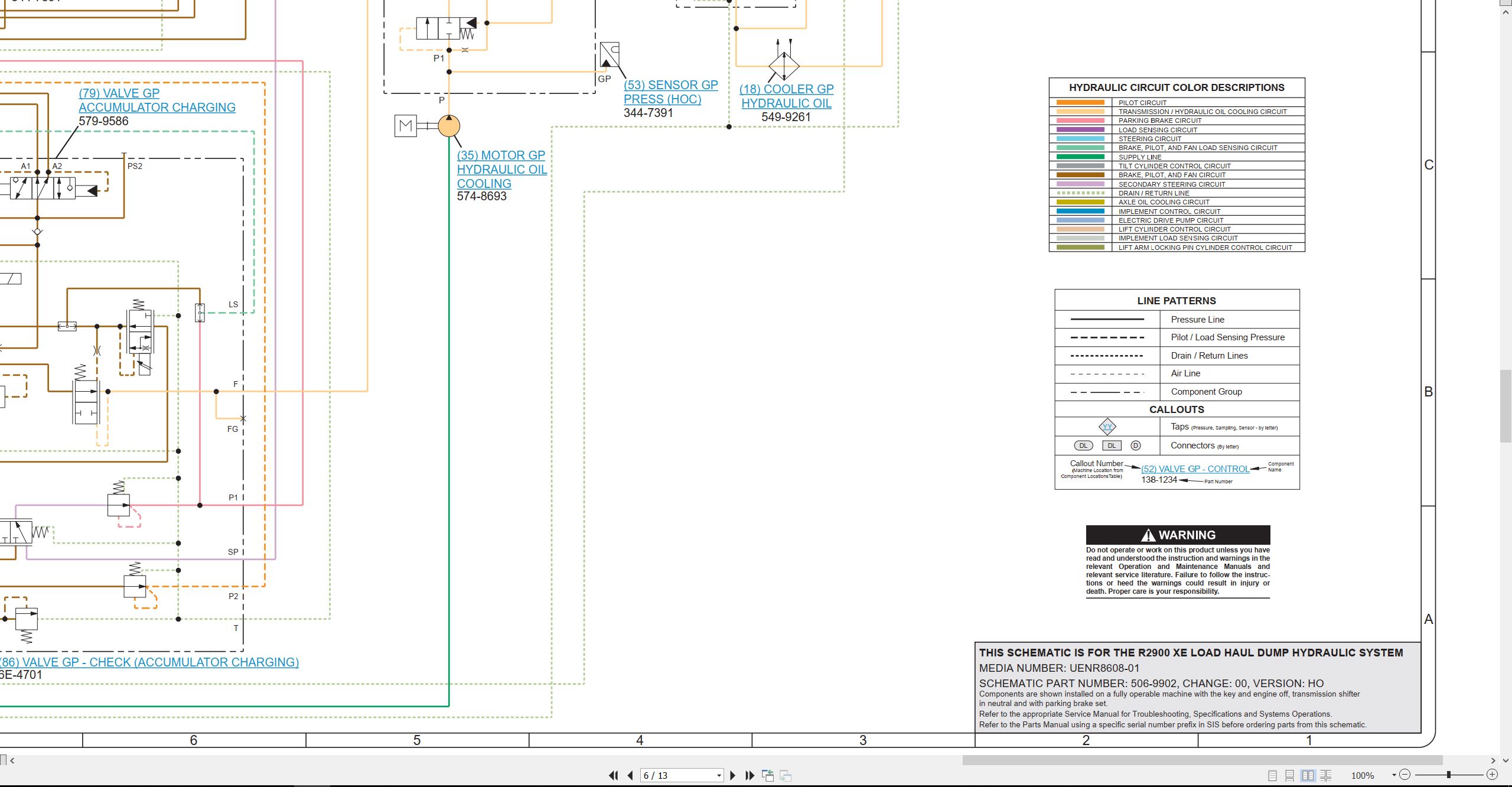CAT Load Haul Dump R2900 XE Electrical Hydraulic Schematic (3)