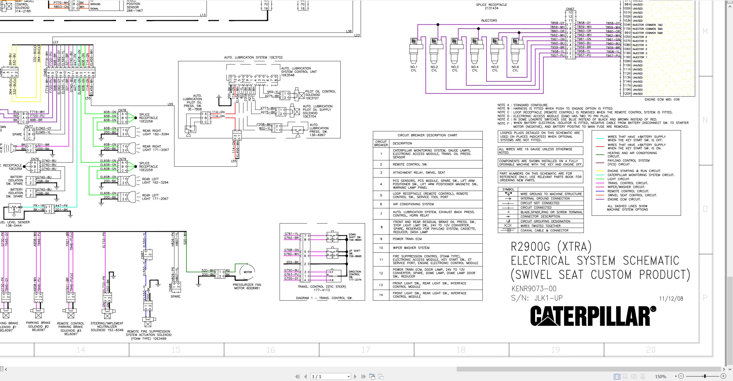 CAT Load Haul Dump R2900G (XTRA) Electrical Schematic KENR9073 00 2008 (1)