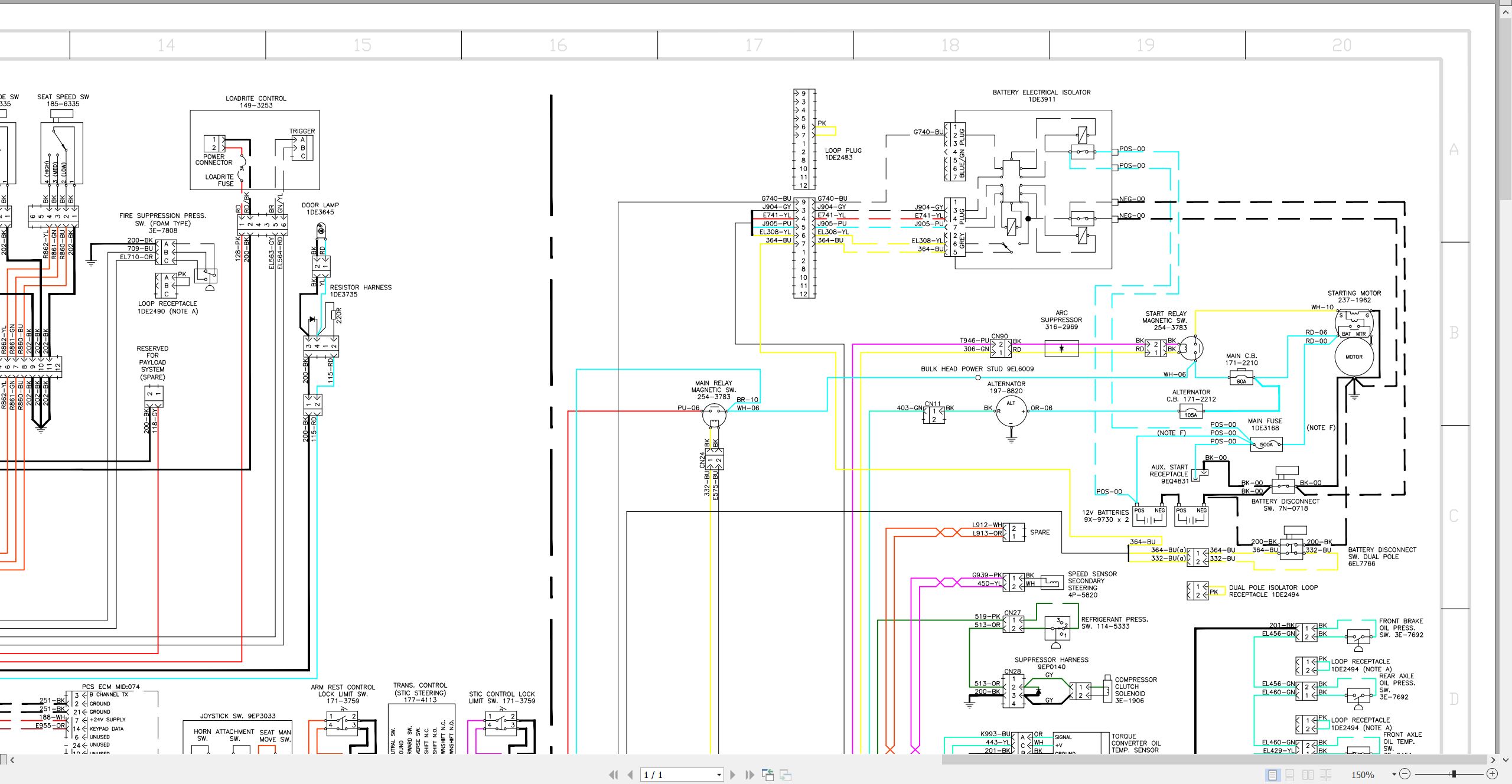 CAT Load Haul Dump R2900G (XTRA) Electrical Schematic KENR9073 00 2008 (2)